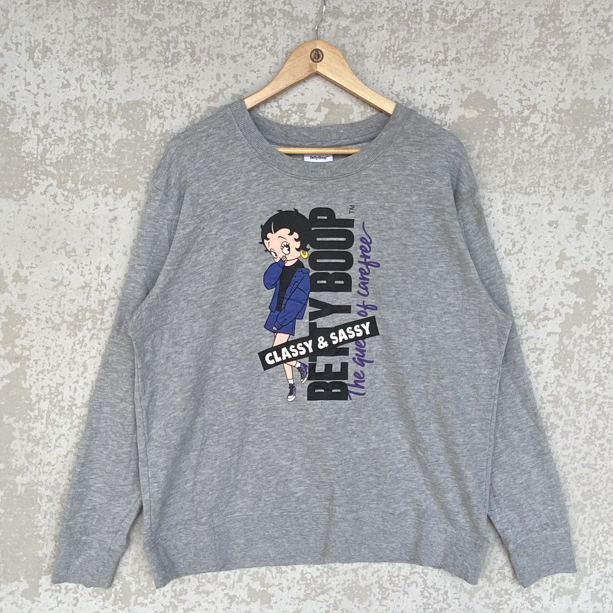 Other Vintage Betty Boop Big Printed Crewneck Sweatshirt Gray Size XL / US 12-14 / IT 48-50 - 1 Thumbnail