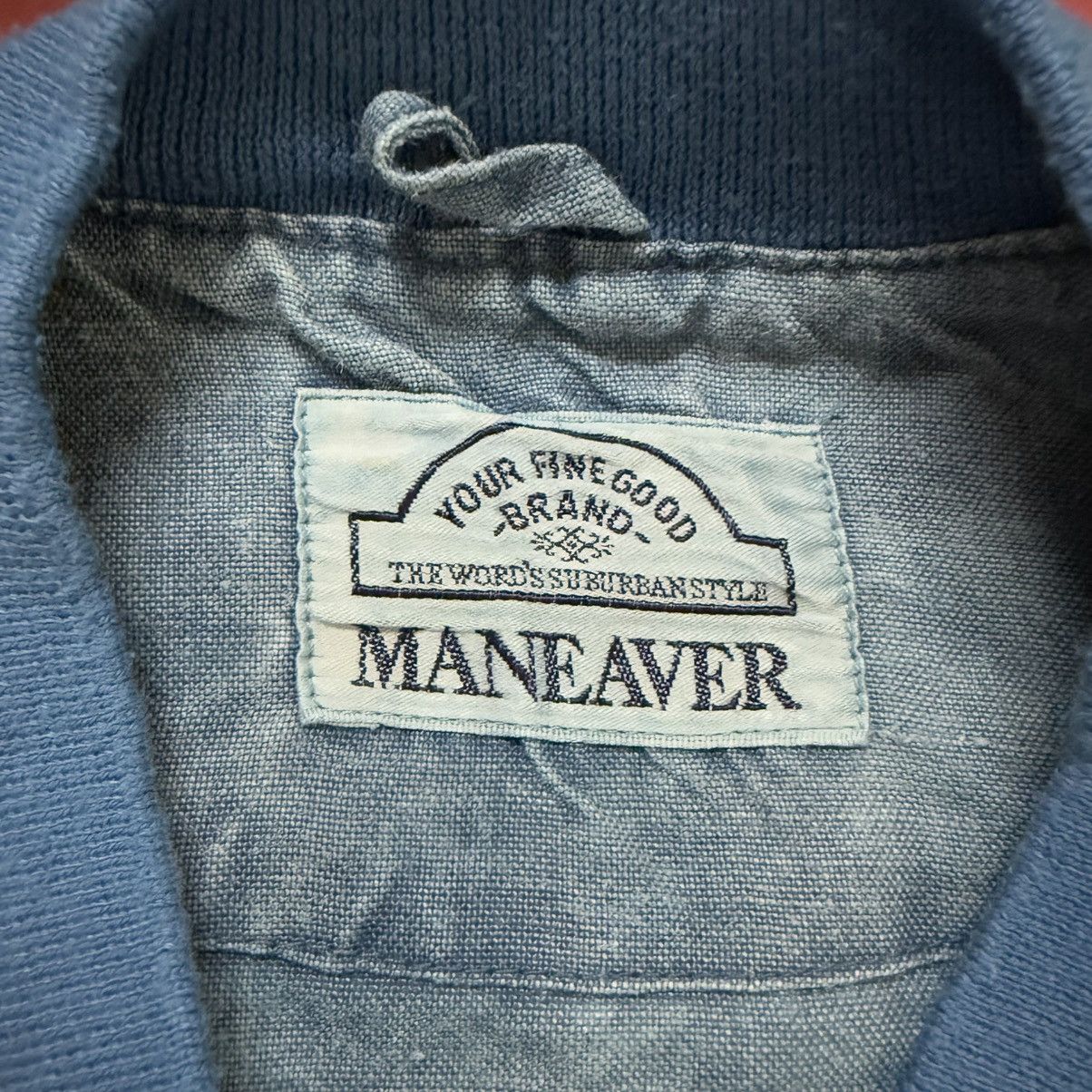 Japanese Brand Vintage Maneaver Jacket Bomber Denim Cotton Size US XL / EU 56 / 4 - 7 Thumbnail