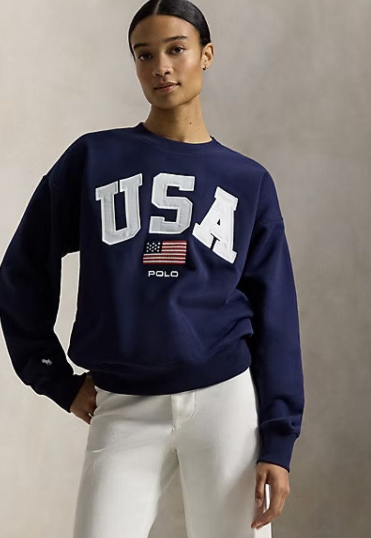 Polo Ralph Lauren Polo Ralph Lauren Vintage Fit Flag Fleece Sweatshirt Size M / US 6-8 / IT 42-44 - 4 Thumbnail
