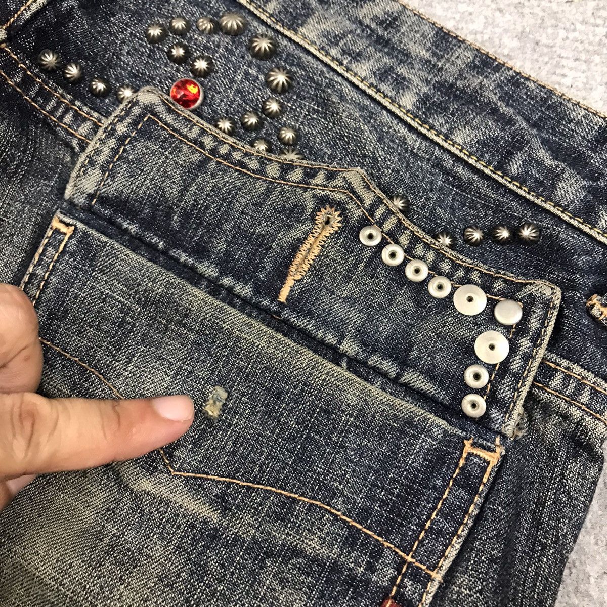 If Six Was Nine JAPAN STYLE FLARE DENIM CUSTOM CULTJPE BOOTCUT PANTS Size US 28 / EU 44 - 16 Thumbnail