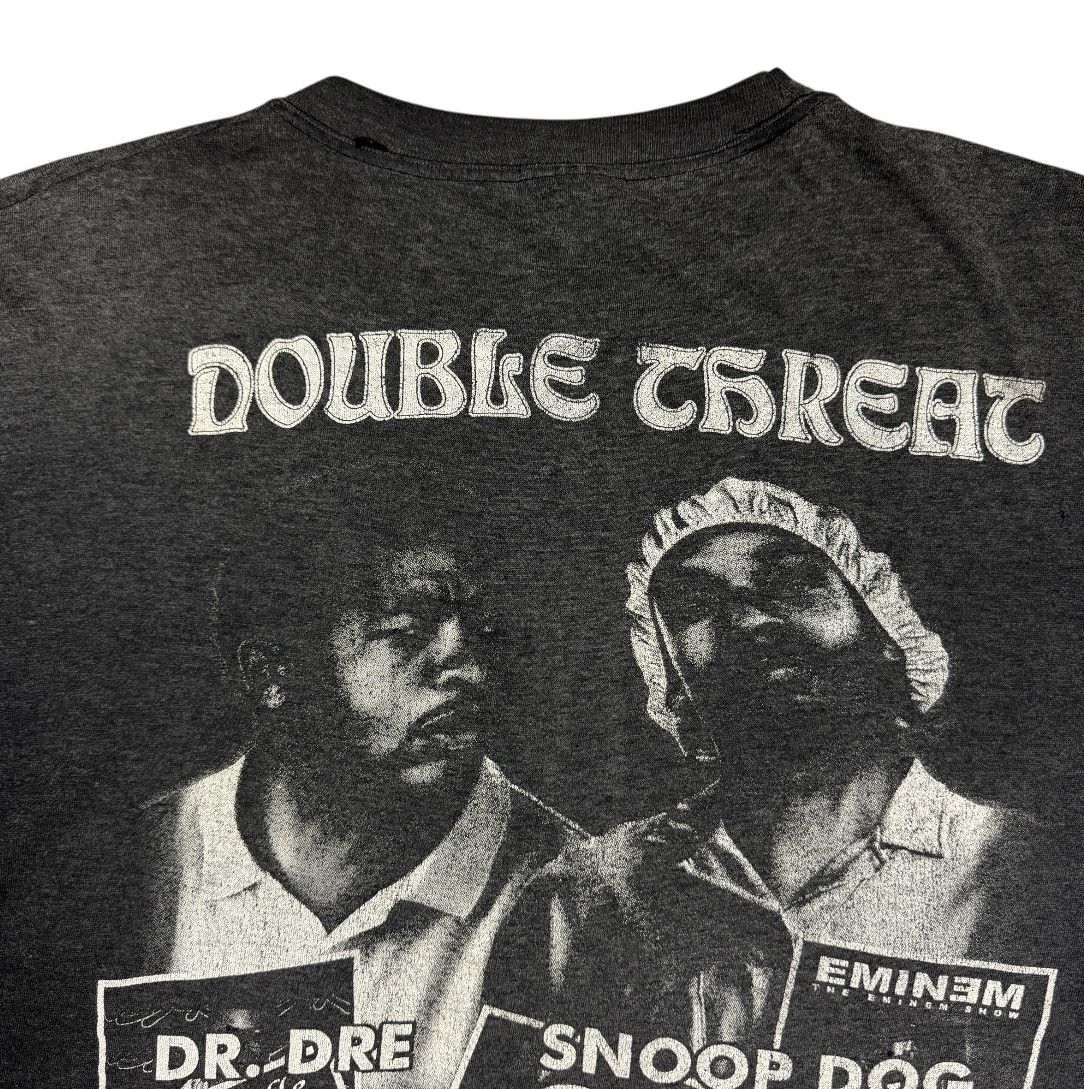 Vintage Vintage Early 2000s Double Threat Rap Tee Shirt Snoop Dogg Size US XL / EU 56 / 4 - 6 Thumbnail