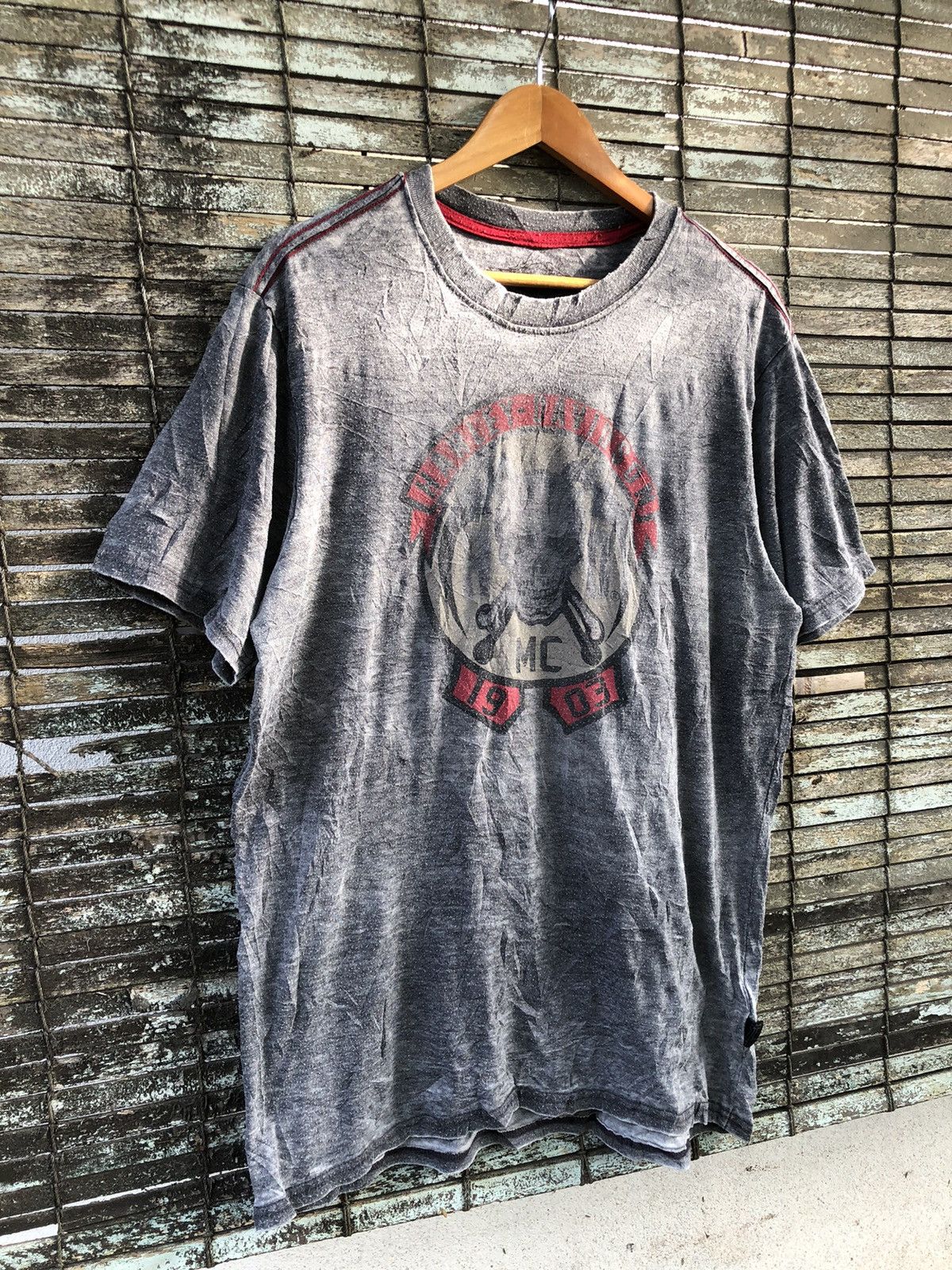 Harley Davidson × Vintage Vintage Harley Davidson Skull Mc 1903 Tshirt Size US XL / EU 56 / 4 - 3 Thumbnail
