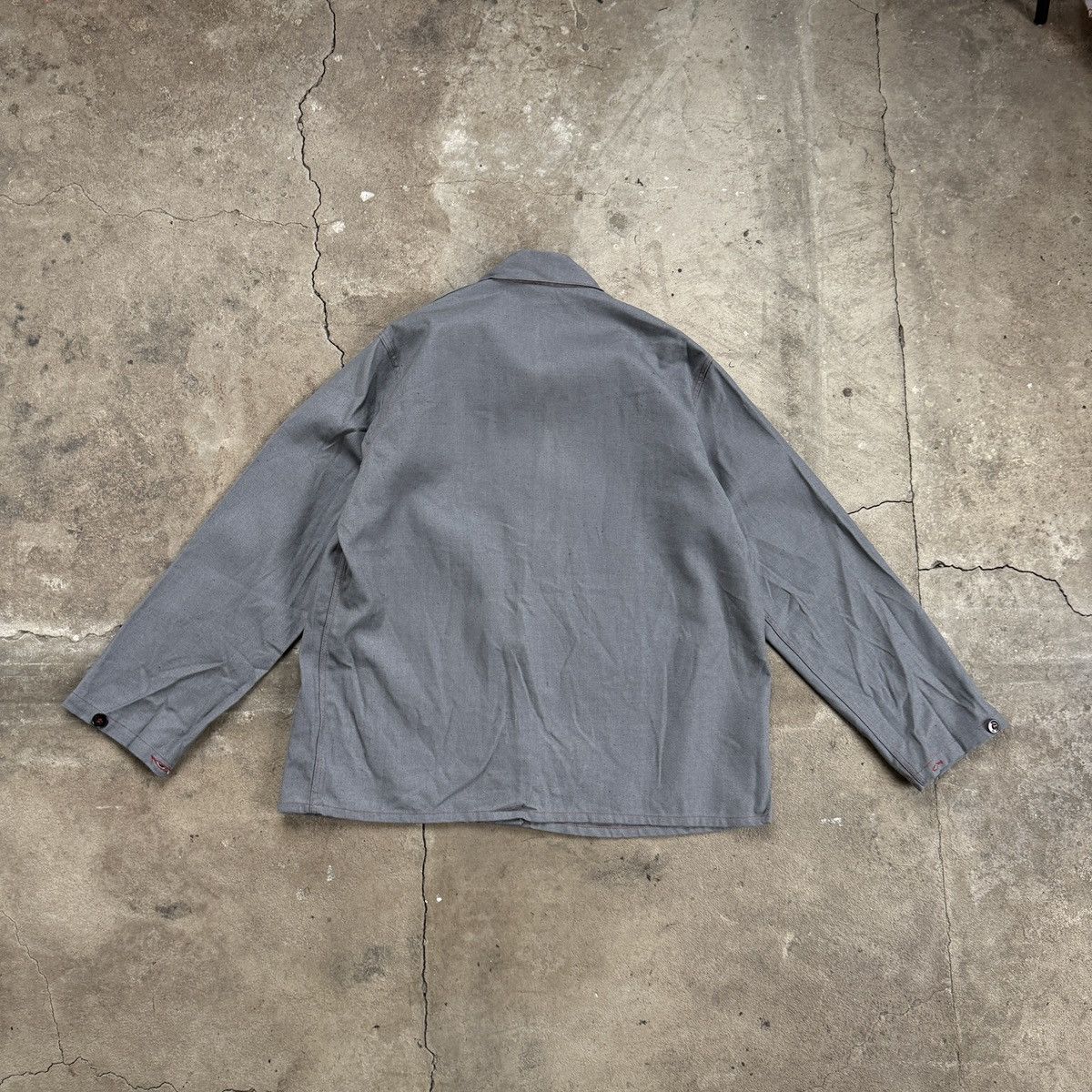Other Vintage Gray Utility French Workwear Jacket Size US M / EU 48-50 / 2 - 2 Thumbnail