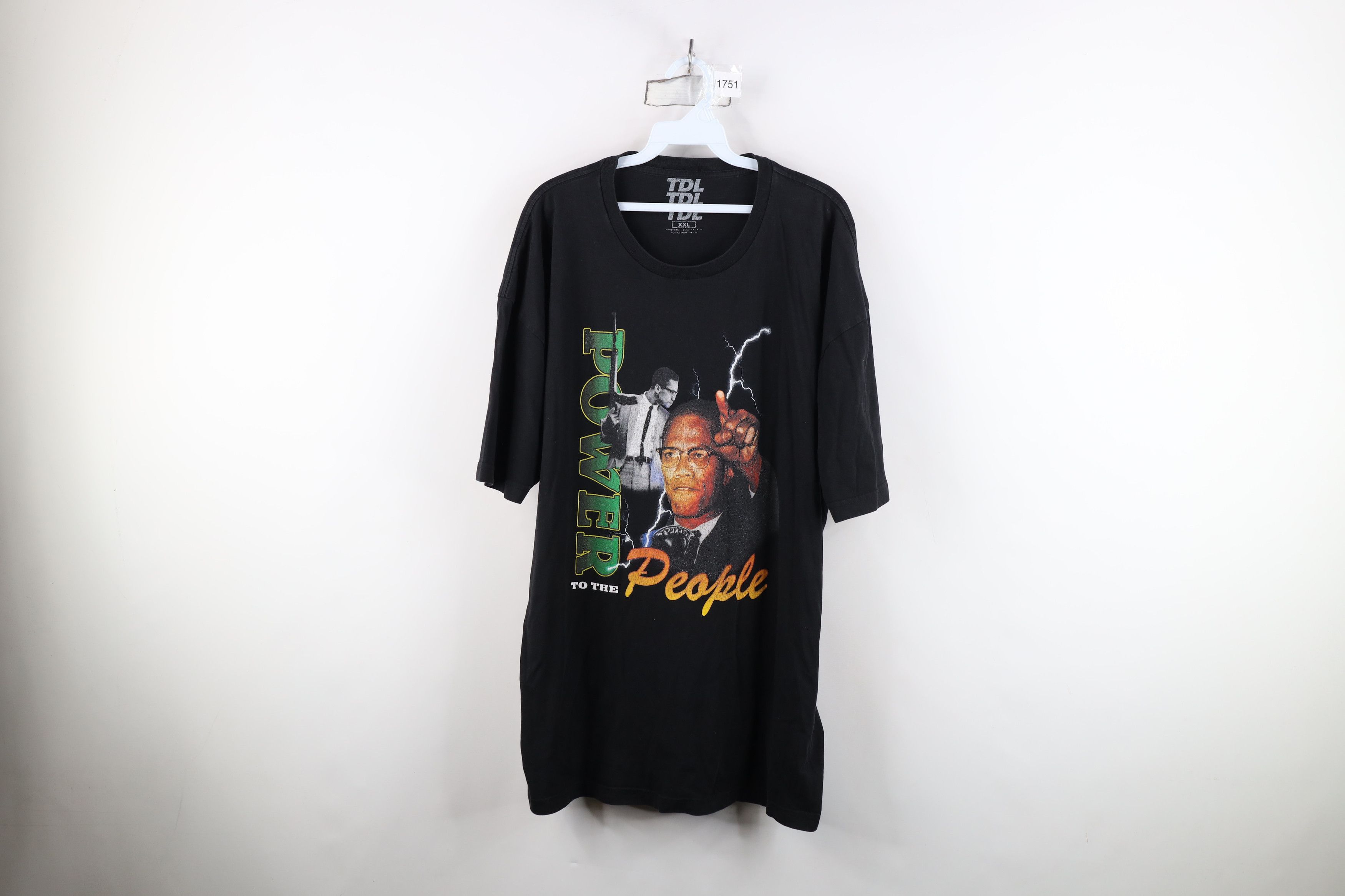 Vintage TDL The Dirty Label Malcolm X Power to the People T-Shirt Size US XXL / EU 58 / 5 - 1 Thumbnail