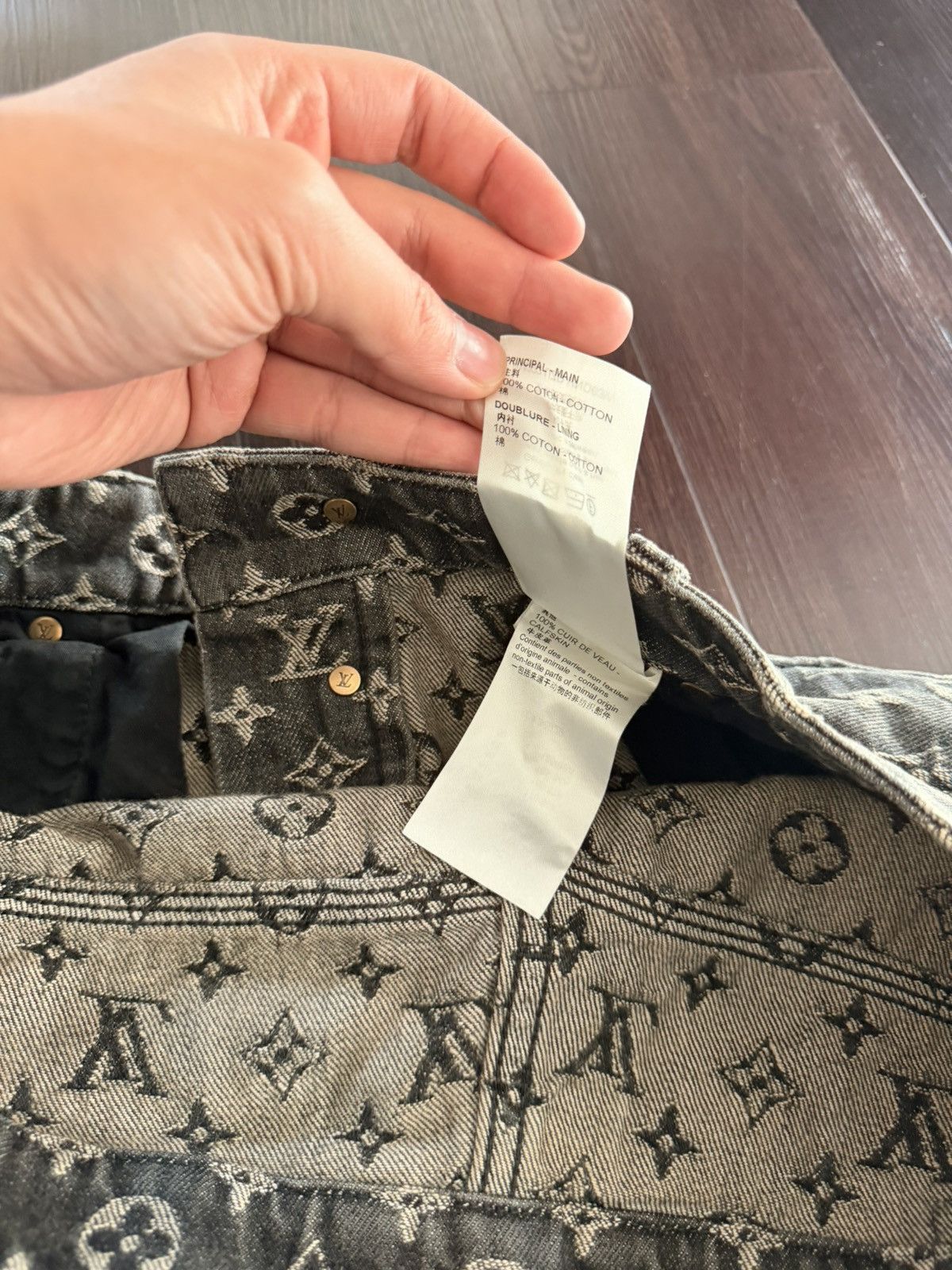 Louis Vuitton Louis Vuitton Monogram Black Denim Size US 33 - 7 Thumbnail