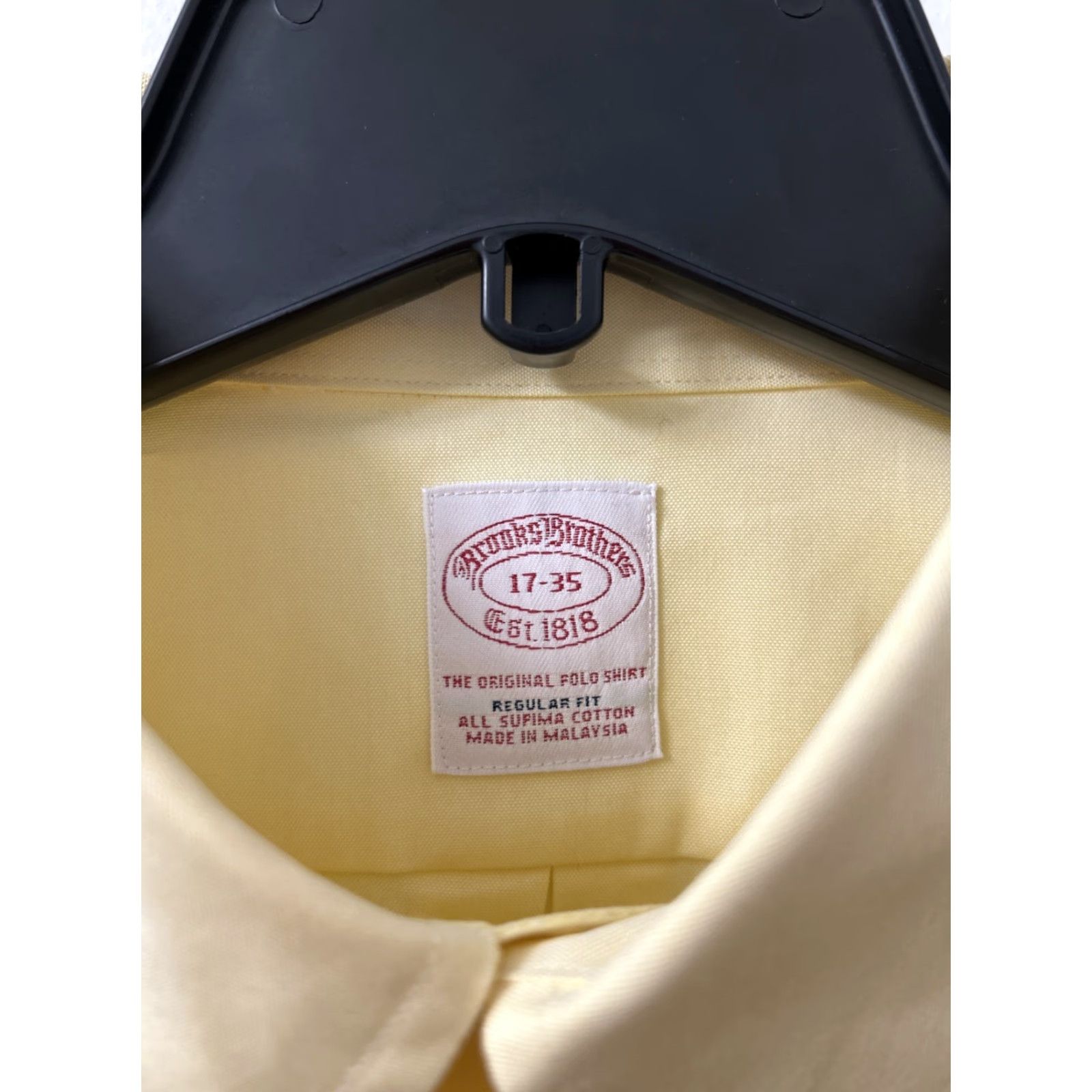 Brooks Brothers Brooks Brothers Original Polo Shirt Mens 17 Yellow Oxford Supima Button Up L/S Shirt Regular 100% Cotton Non-Iron Pockets Dress Shirt Mens Size US XL / EU 56 / 4 - 6 Thumbnail