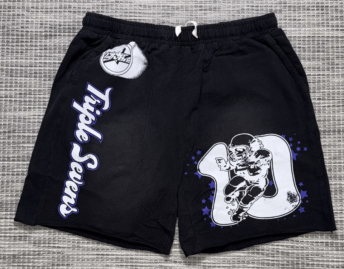 TRIPLE SEVENS Triple Sevens Black Allstar Football Shorts Size US 36 / EU 52 - 1 Thumbnail