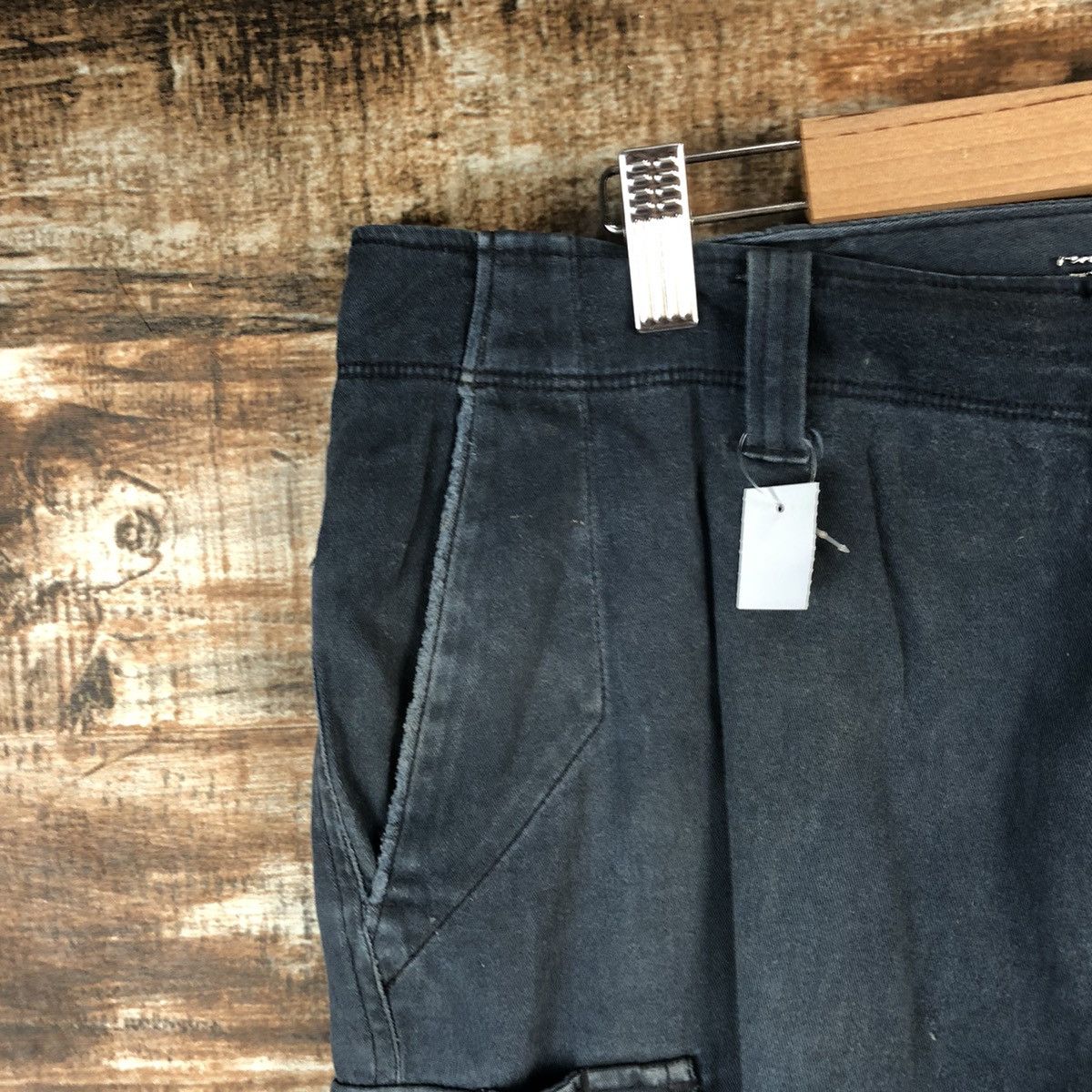 Japanese Brand DL Burtle Dark Blue ripped Cargo Multipocket Pants #C759 Size US 34 / EU 50 - 7 Thumbnail