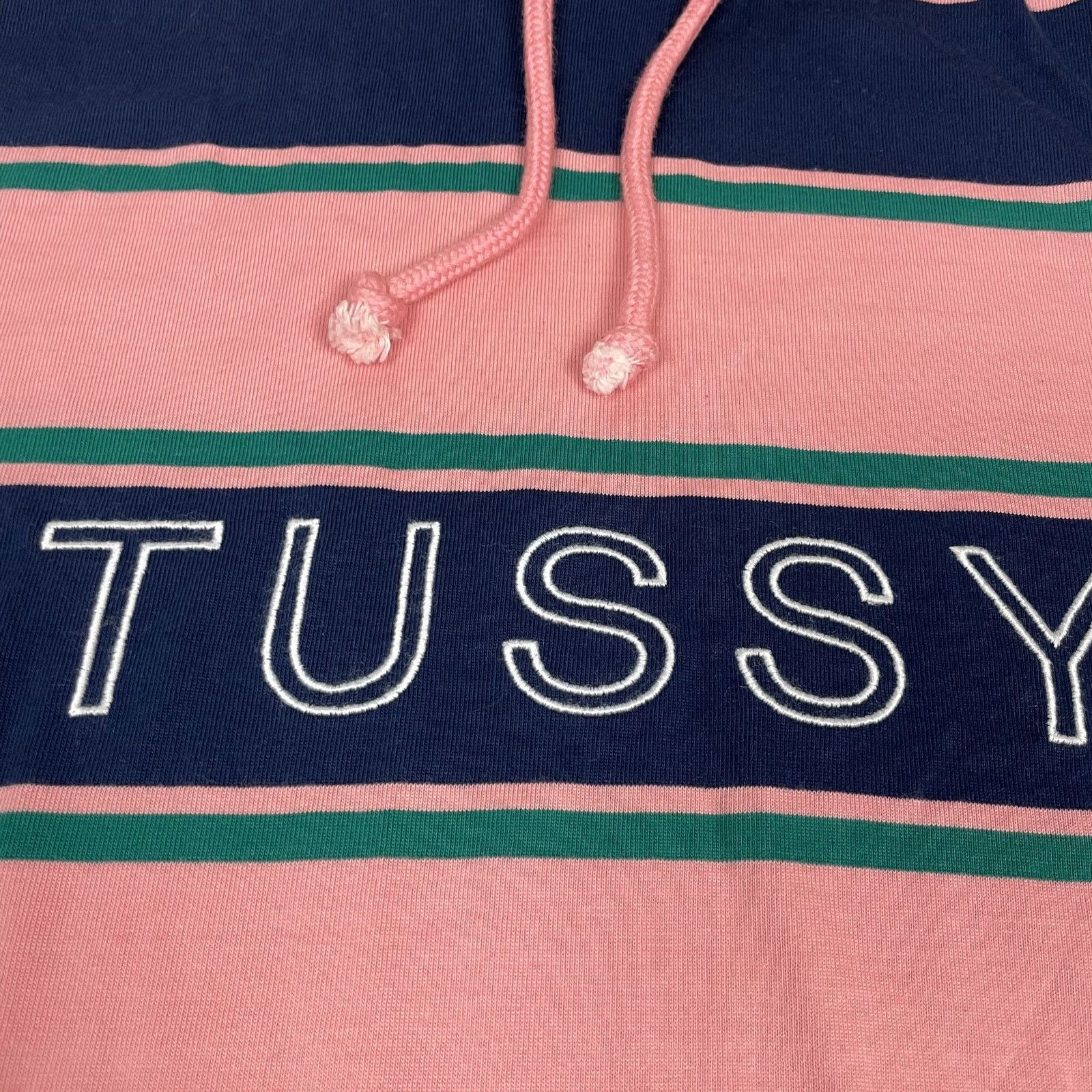 Stussy Stussy Men's Blue Striped Long Sleeve Ribbed Cuffs Hoodie S Size US S / EU 44-46 / 1 - 4 Thumbnail