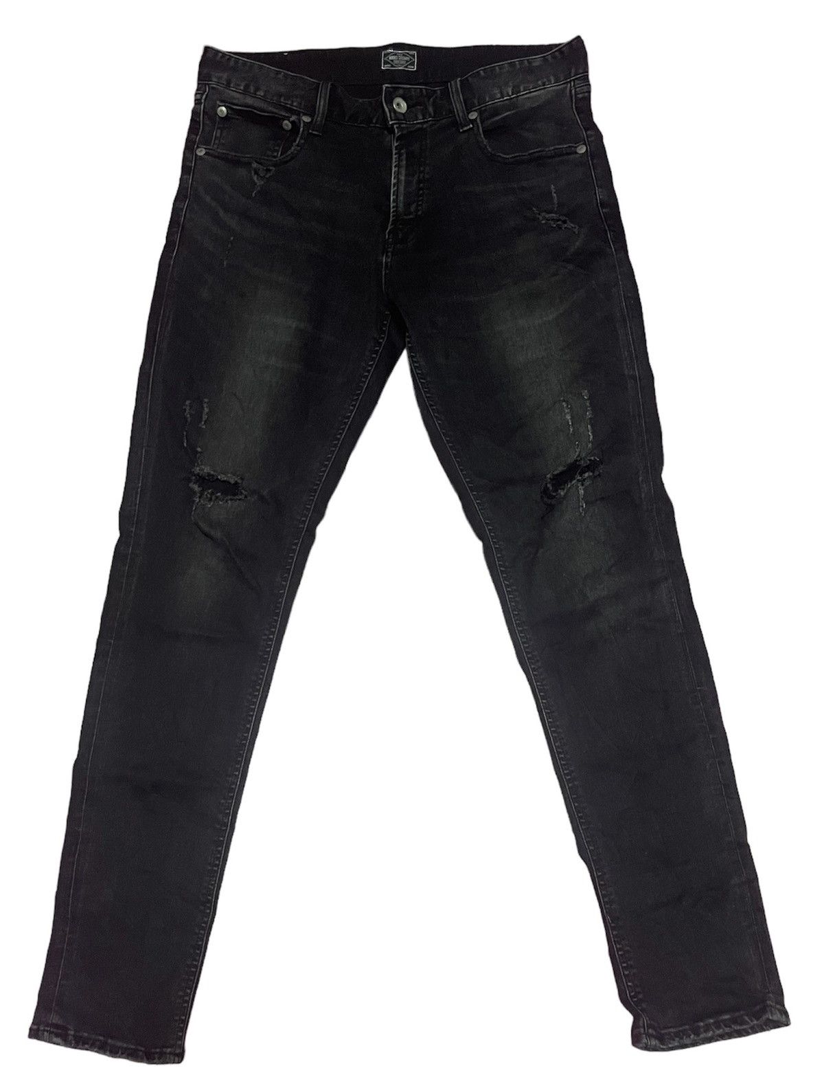 image of Distressed Denim Radeo Crowns Jeans Skiny Destress Japan in Black, Men's (Size 32)