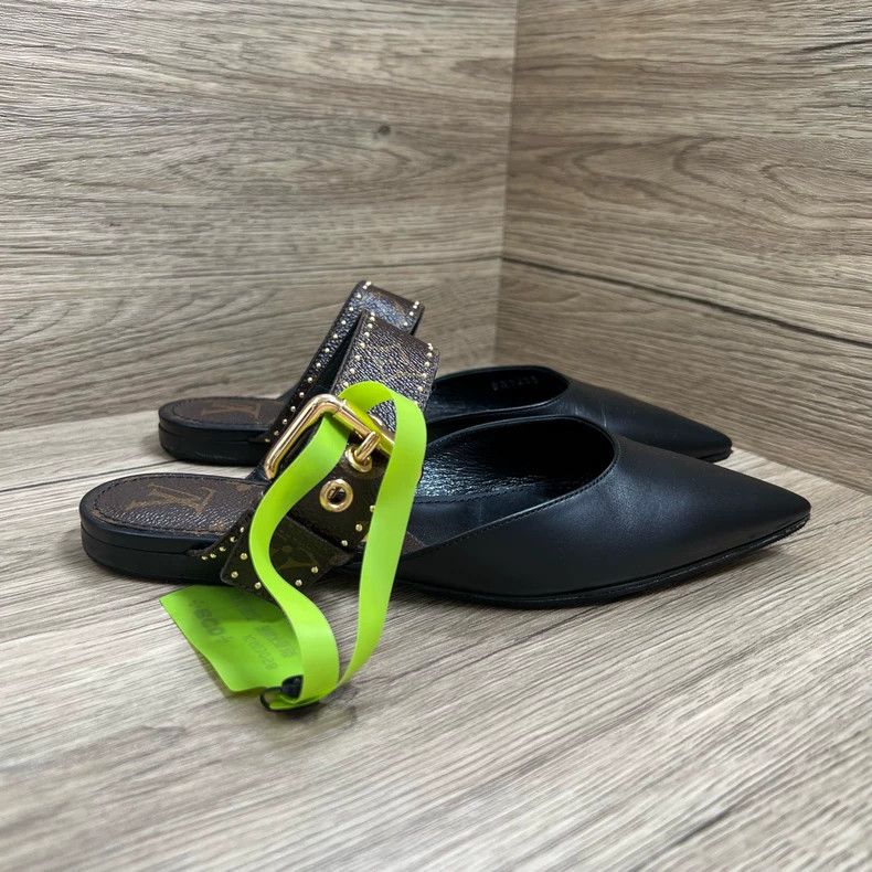 Louis Vuitton Louis Vuitton Sofia Black and Brown Pointed Toe Flats Size US 5.5 / IT 35.5 - 3 Thumbnail