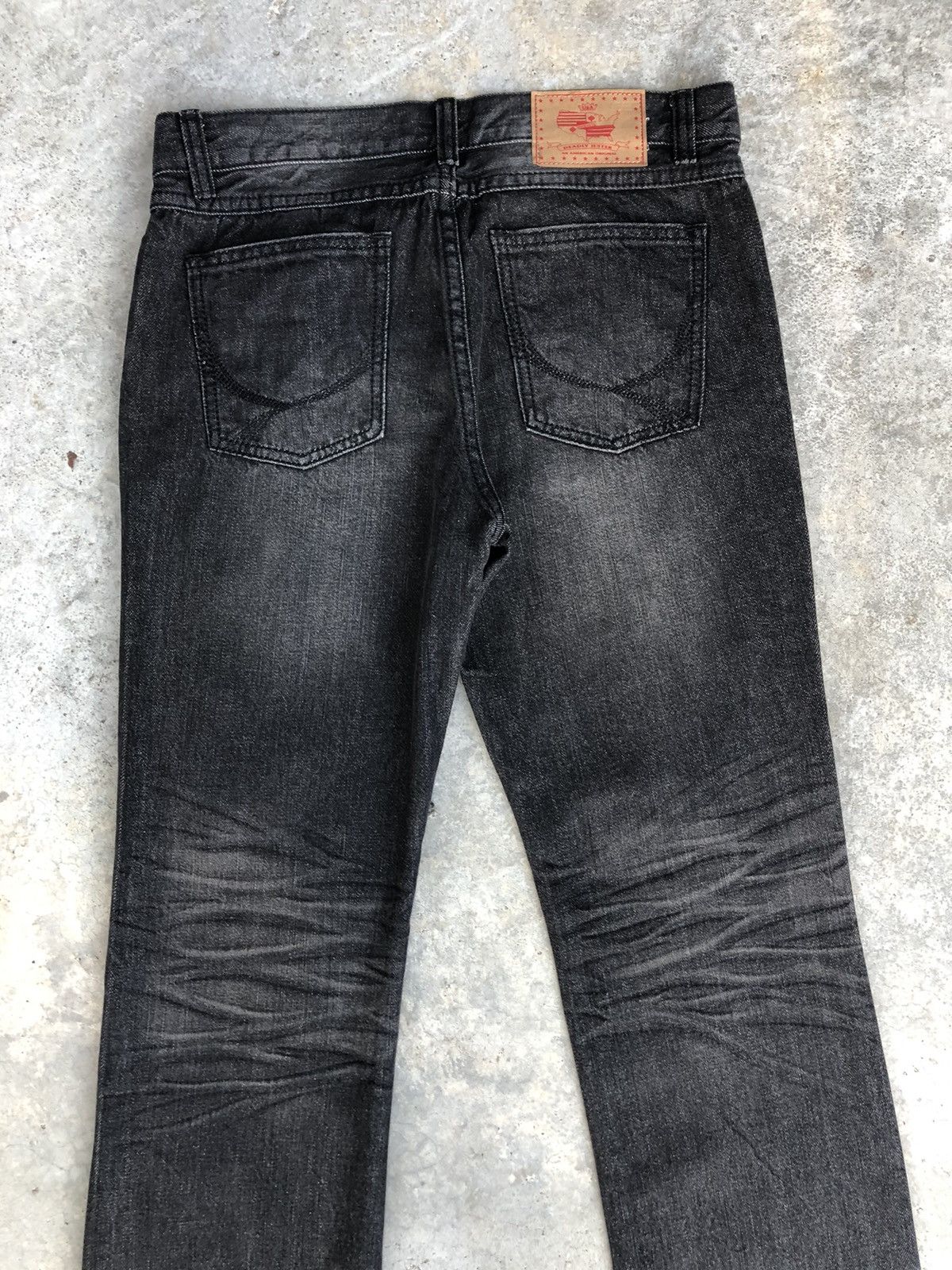 If Six Was Nine Japanese Deadly Flared Jeans Distressed Jeans Size US 33 - 8 Thumbnail