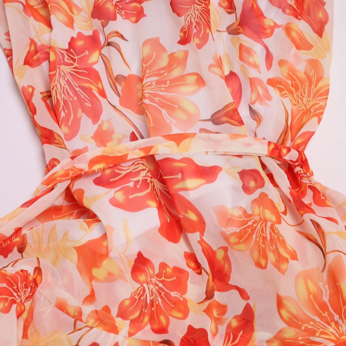 Zimmermann Zimmermann Silk Dress Denisse White Orange Flowers Printed Size XS / US 0-2 / IT 36-38 - 19 Thumbnail