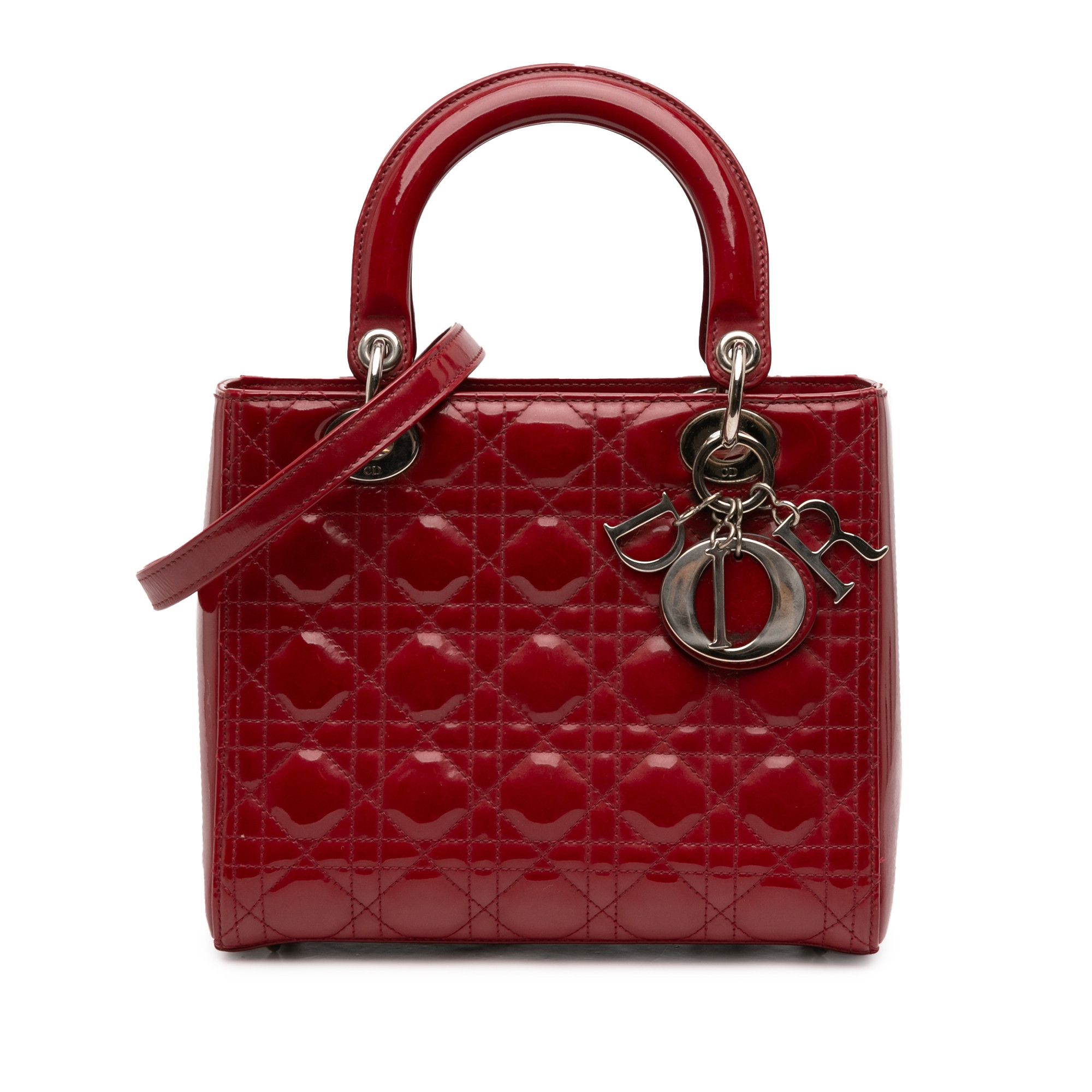 Dior Dior Medium Patent Cannage Lady Dior Size ONE SIZE - 1 Thumbnail