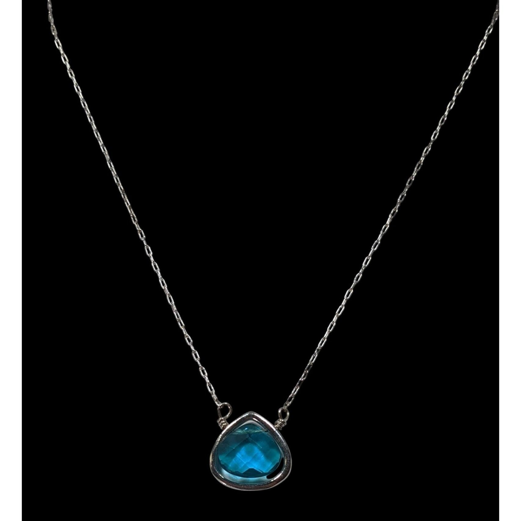 Other Vintage Lia Sophia Teardrop Aqua Necklace Size ONE SIZE - 3 Thumbnail