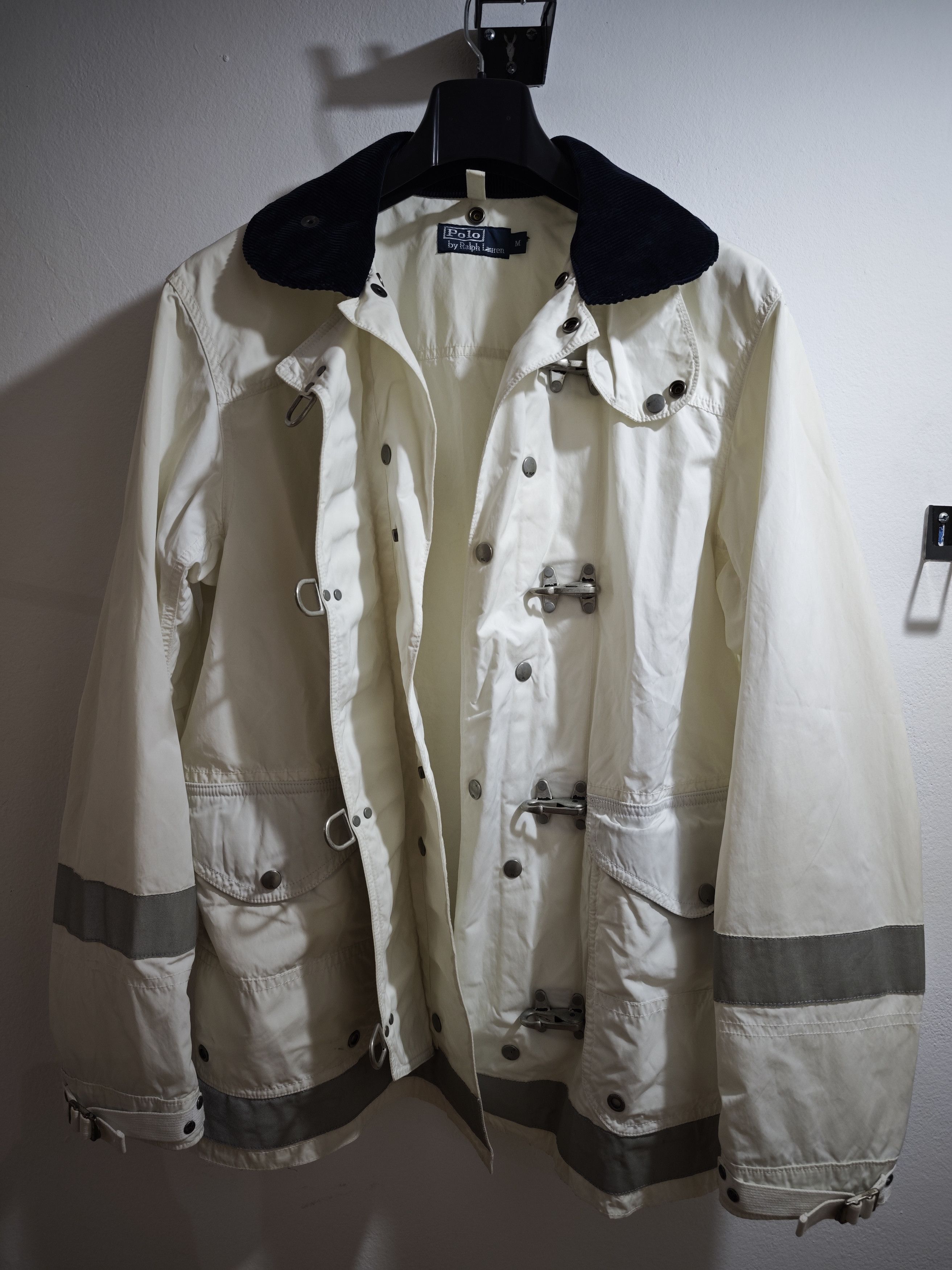Polo Ralph Lauren Chore Jacket Lobster Clasp Men's M, White Nautical Toggle Size US M / EU 48-50 / 2 - 11 Thumbnail