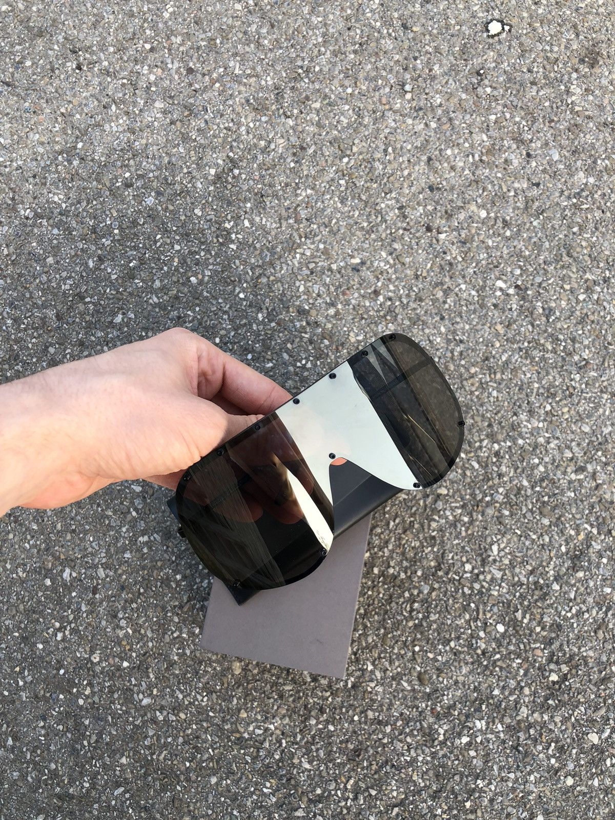 Rick Owens Rick Owens Shield glasses Black/Grey | Grailed