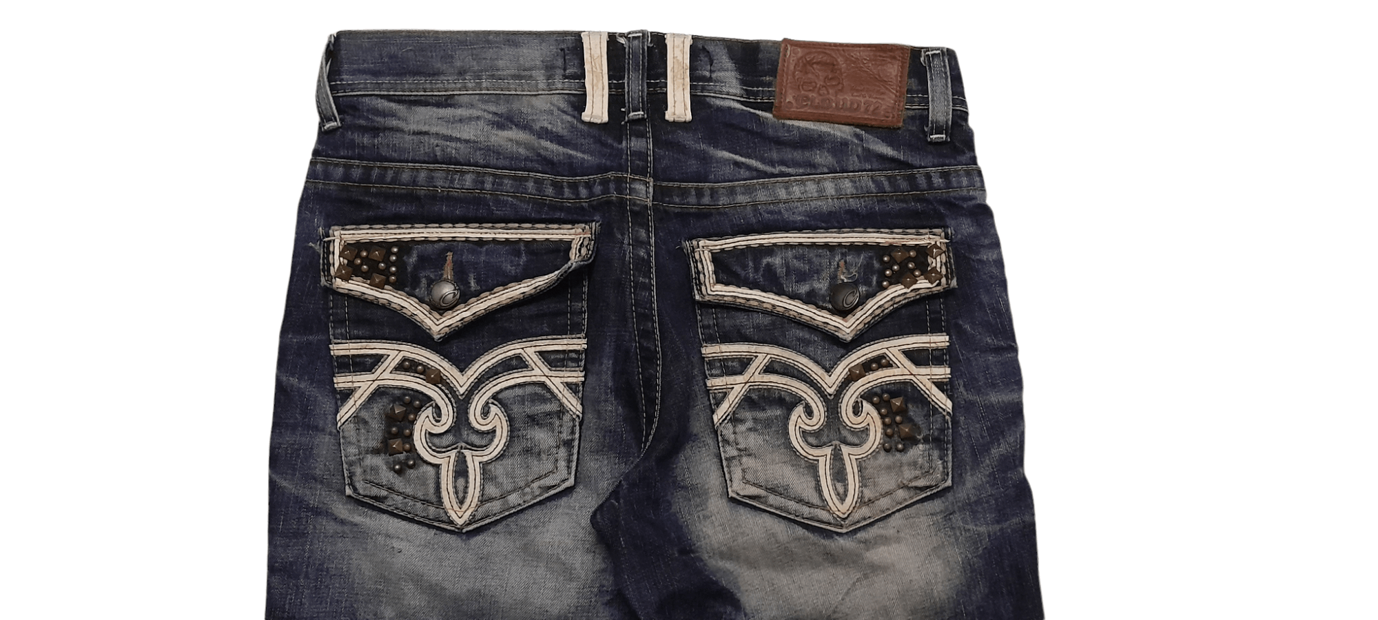 Japanese Brand CLOUD 72 Japan Disstressed Art Denim (S185) waist 33 Size US 33 - 11 Thumbnail