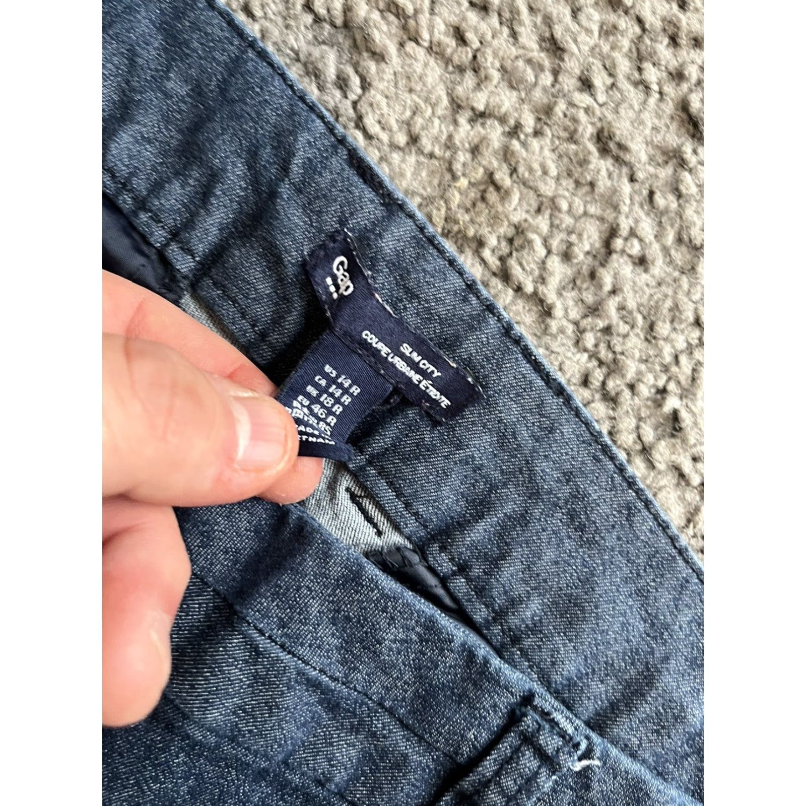 Gap VINTAGE Gap Slim City Cropped Pants 14R Women Blue Slimming Cropped City 90s Womens Size 36" / US 14 / IT 50 - 5 Thumbnail
