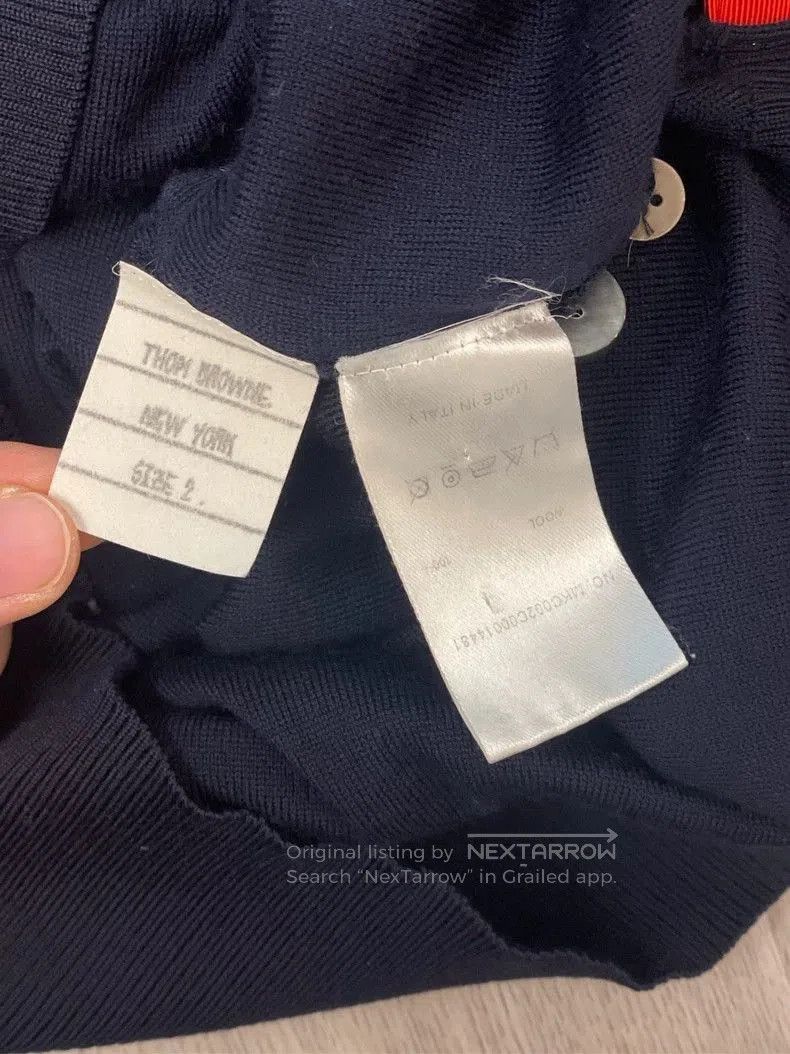 Thom Browne Thom Browne Navy Wool Knit Cardigan. Size US S / EU 44-46 / 1 - 5 Thumbnail