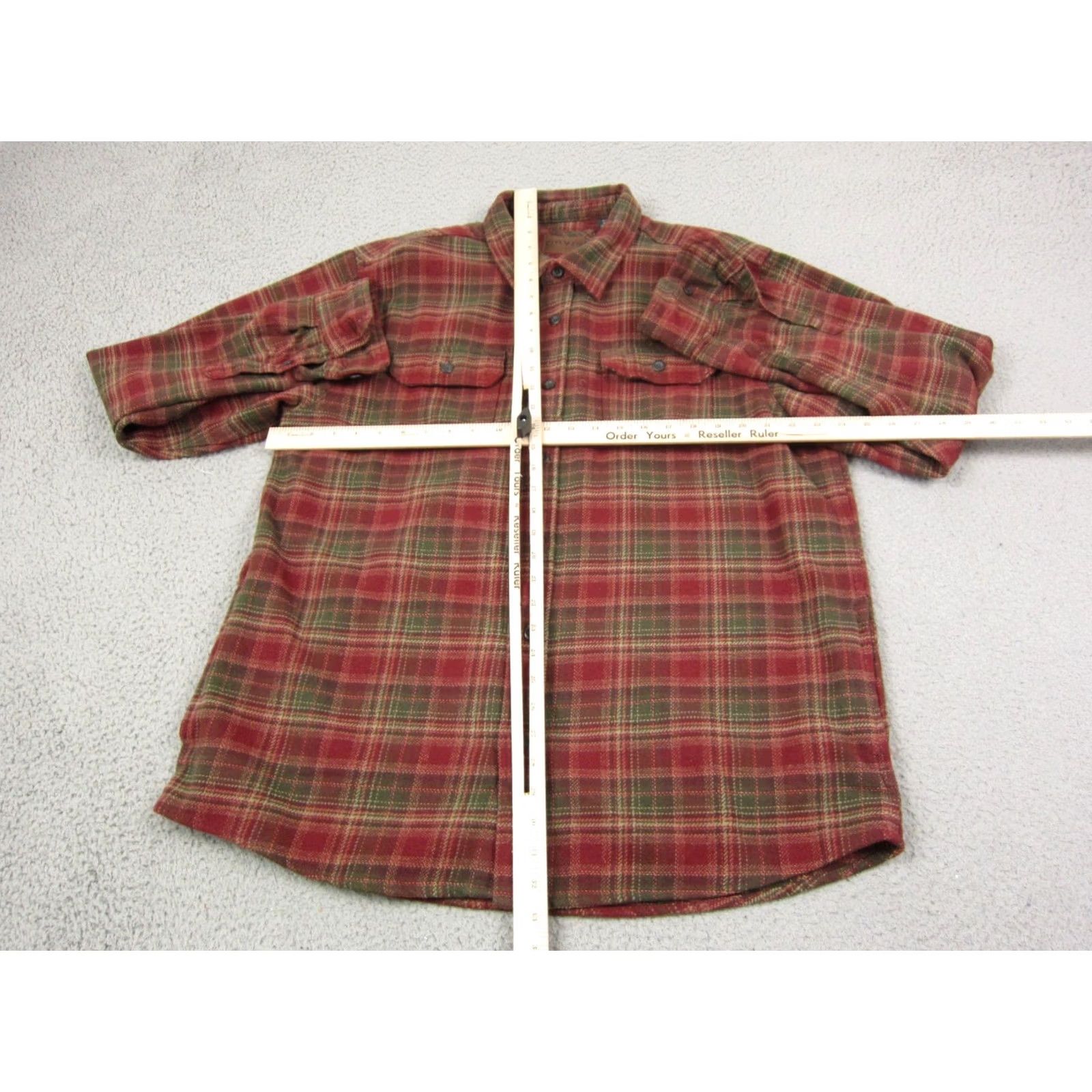Orvis Orvis Shirt XL Red Plaid Flannel Button-Up Long Sleeve Regular Fit Mens XL Size US XL / EU 56 / 4 - 6 Thumbnail
