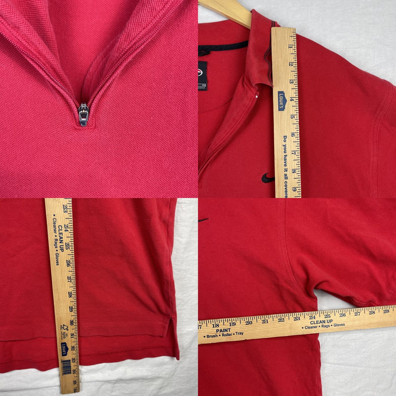 Nike Nike Tiger Woods Polo Shirt Mens XL Red Nike Golf Quarter Zip Vintage Size US XL / EU 56 / 4 - 8 Thumbnail