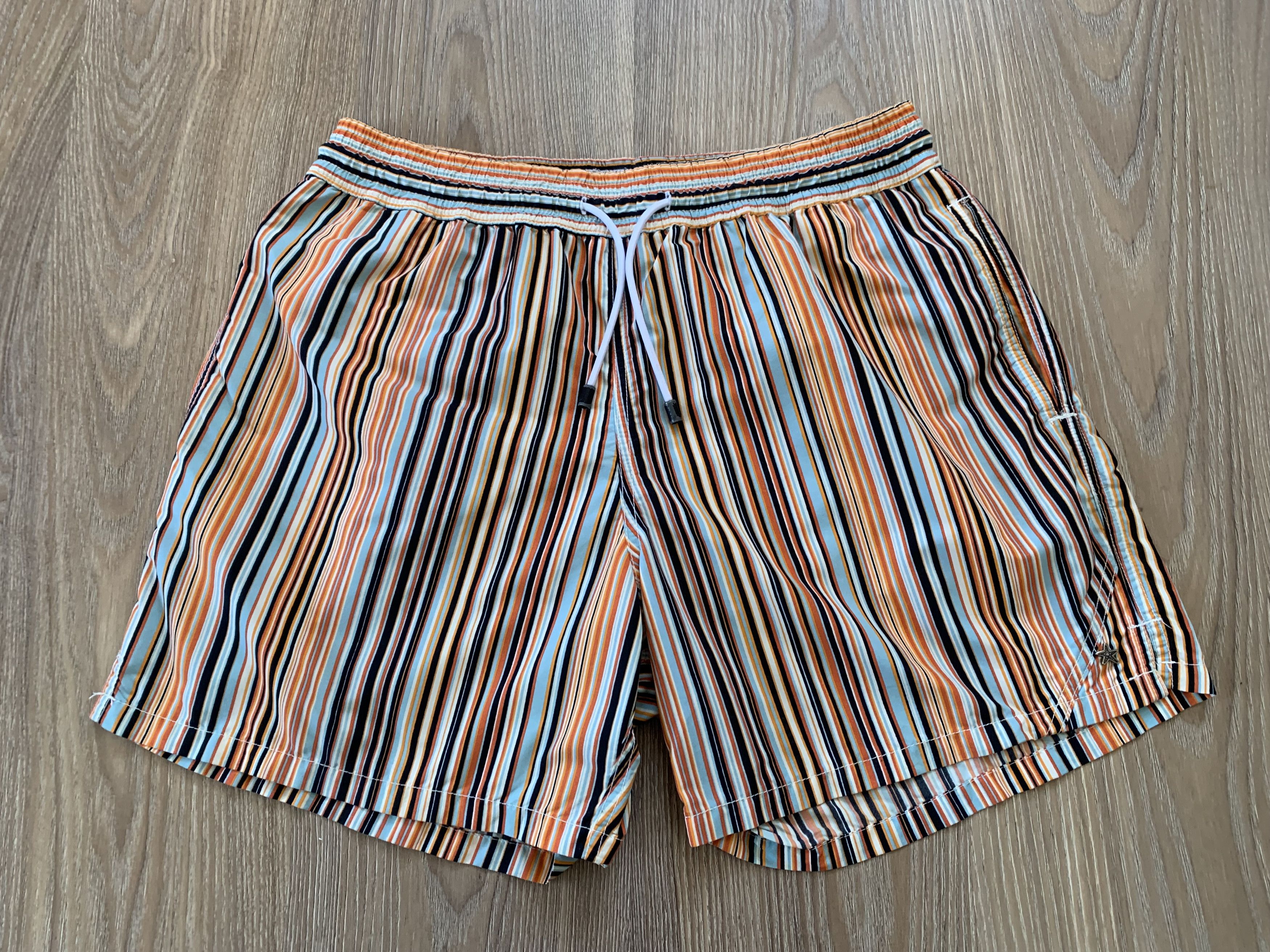 Other Vintage Ectasea Stripe Beach Nylon Shorts Size US 36 / EU 52 - 2 Thumbnail