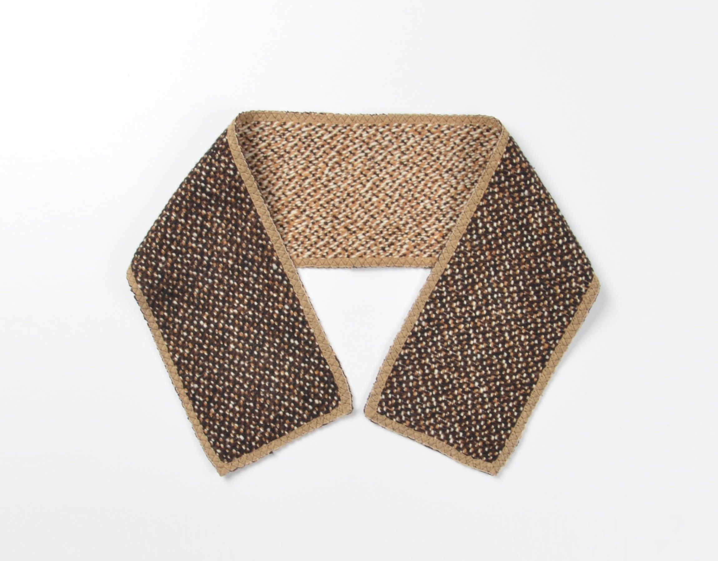 Prada Prada Virgin Wool Knitted Small Brown Scarf Size ONE SIZE - 1 Thumbnail
