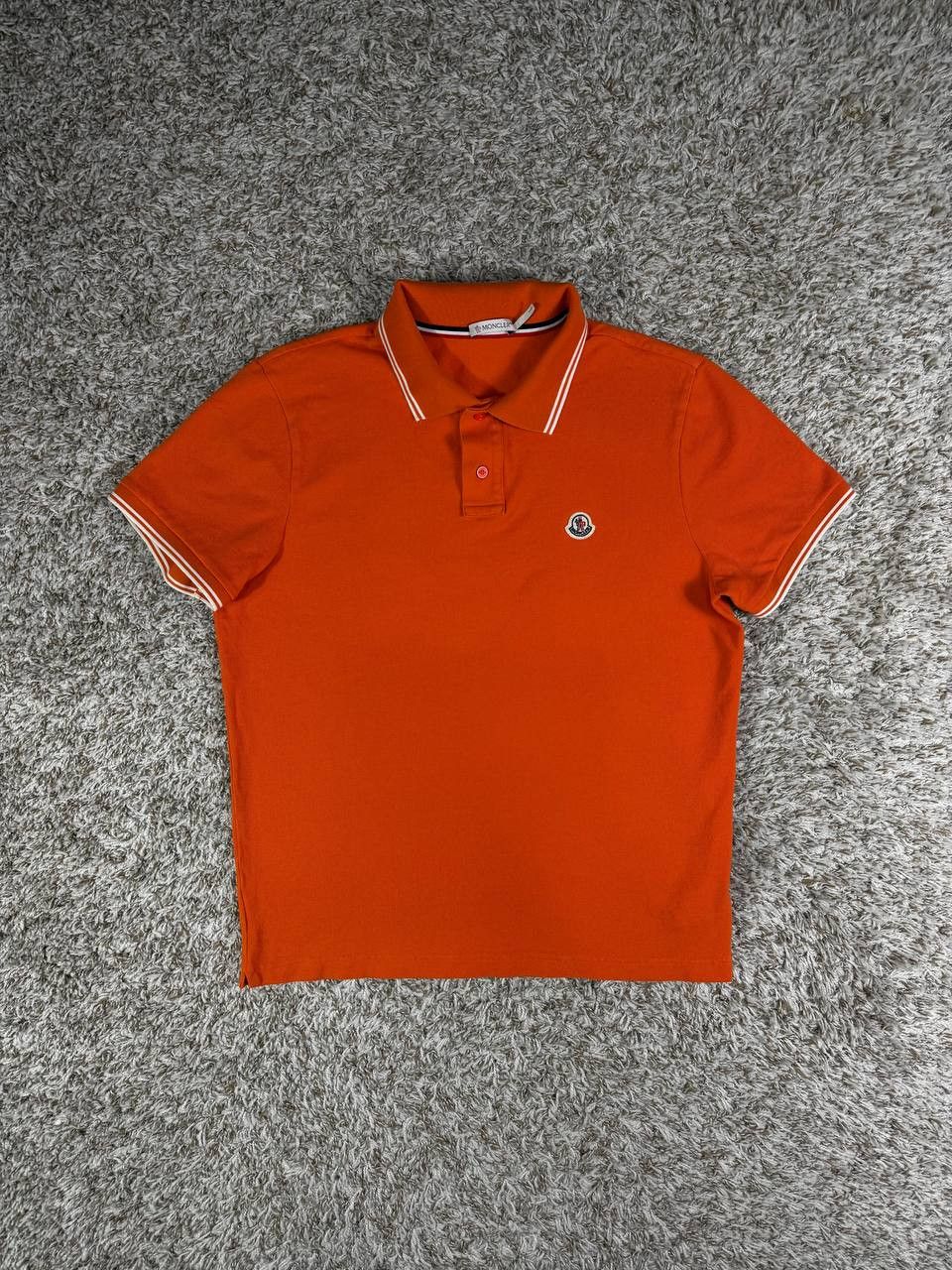 Moncler Moncler Classic Logo Orange Polo Shirt Size US M / EU 48-50 / 2 - 1 Thumbnail