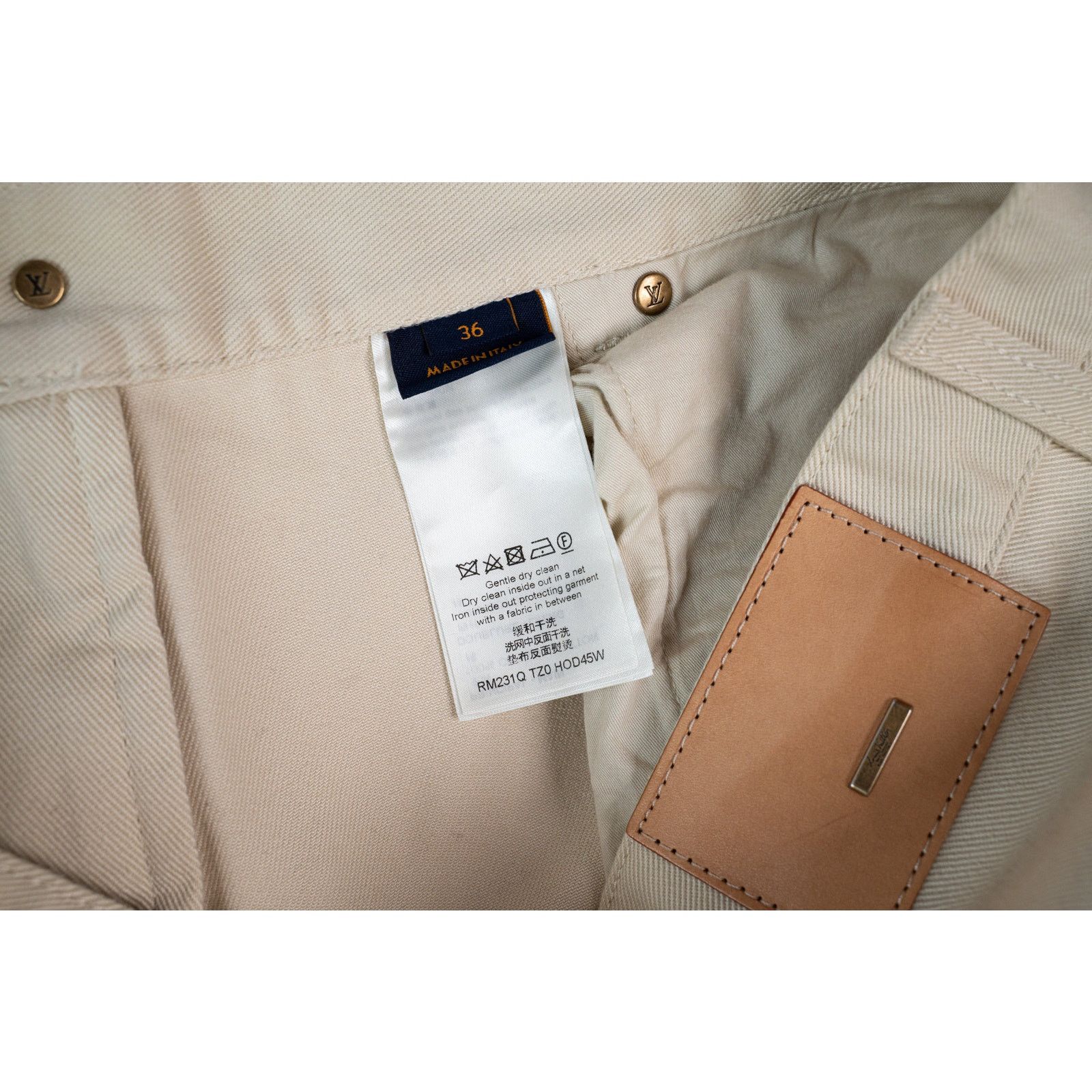Louis Vuitton Biege Monogram Double Knee Jeans Size US 34 / EU 50 - 6 Thumbnail