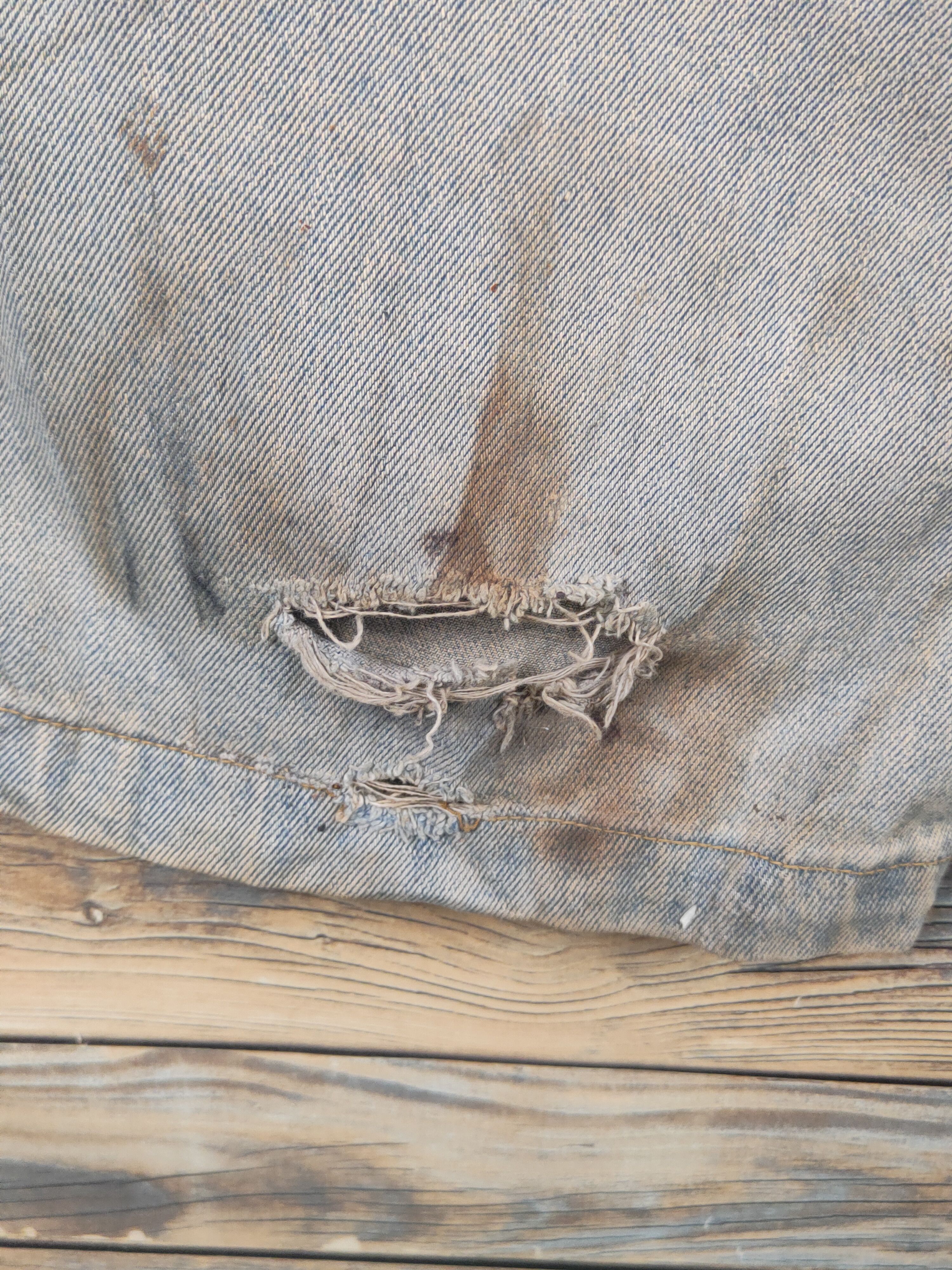 Japanese Brand K.S.B.B Light Blue Faded Distressed Ripped Jeans #W1612 Size US 30 / EU 46 - 10 Thumbnail