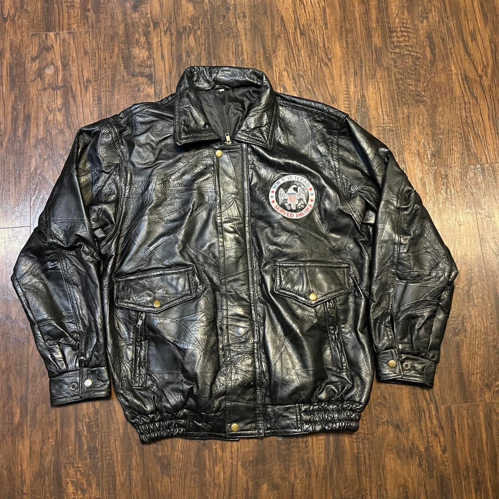 Wilsons Leather Vintage Leather WW2 Veteran Bomber Jacket Size US L / EU 52-54 / 3 - 1 Thumbnail