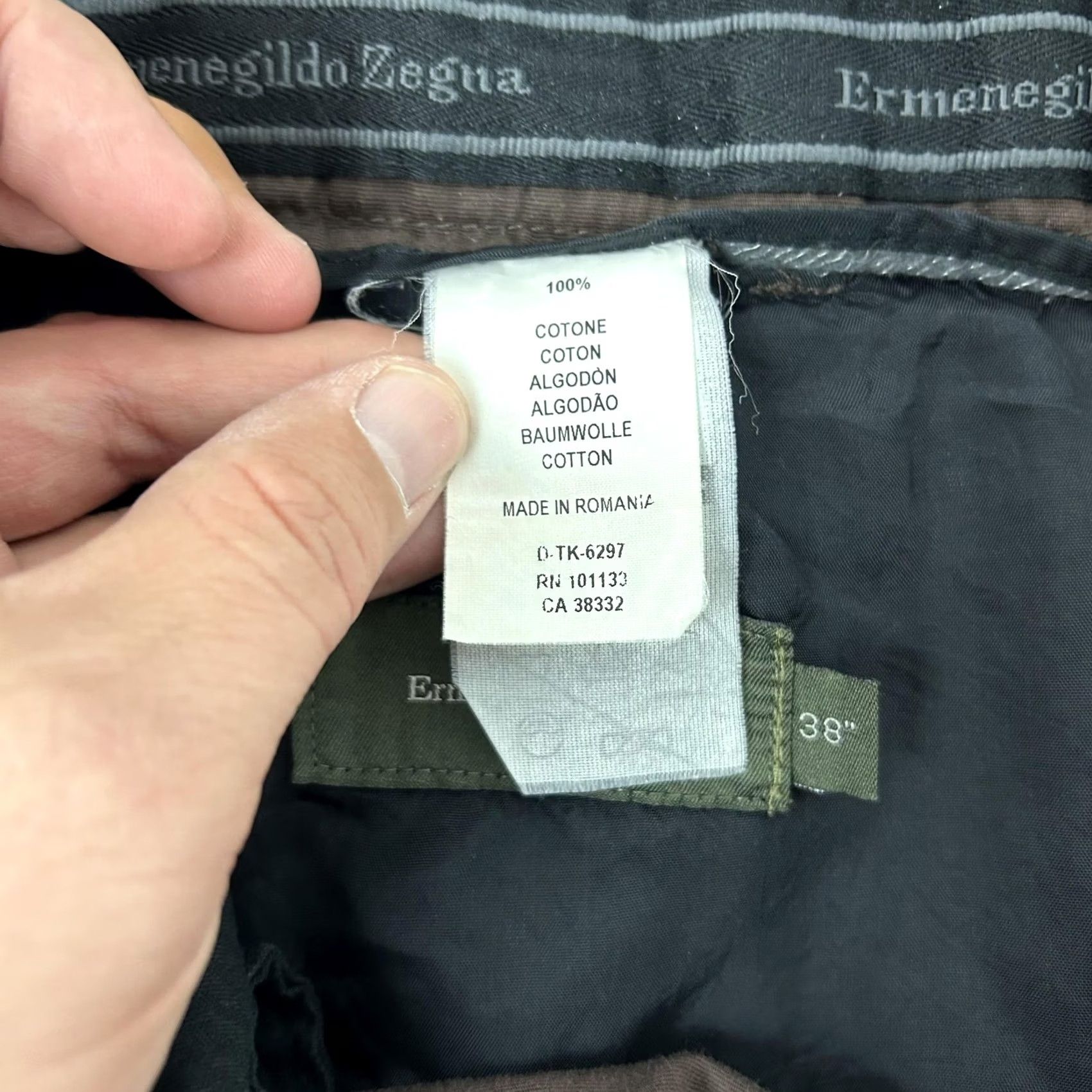 Ermenegildo Zegna Ermenegildo Zegna Pants Men Brown Cotton Chino Dress Slacks 36x29 Casual Romania Size US 38 / EU 54 - 6 Thumbnail
