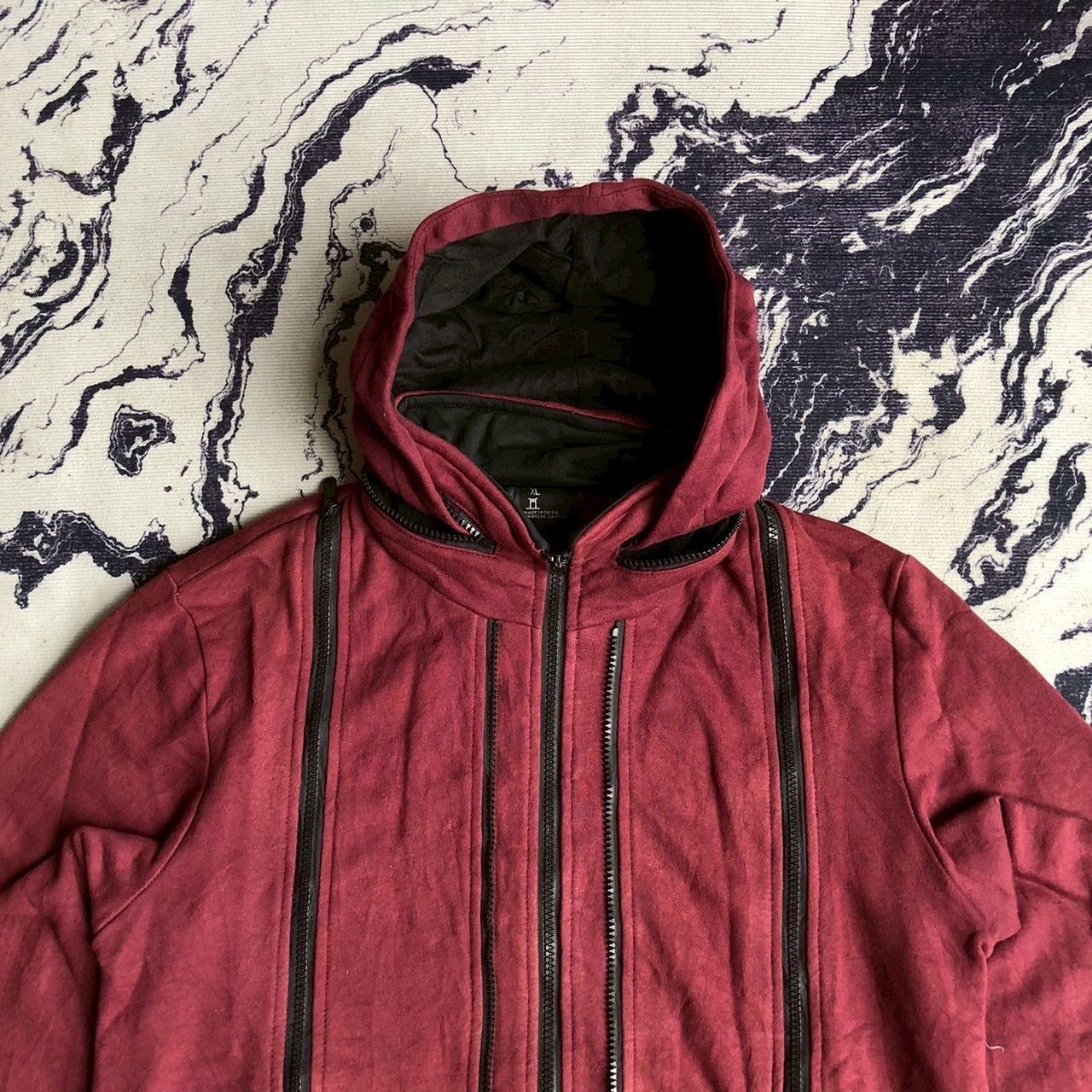 G-Star Vintage Y2K G-Star Raw Full Zip Hoodie Burgundy Size US XL / EU 56 / 4 - 2 Thumbnail