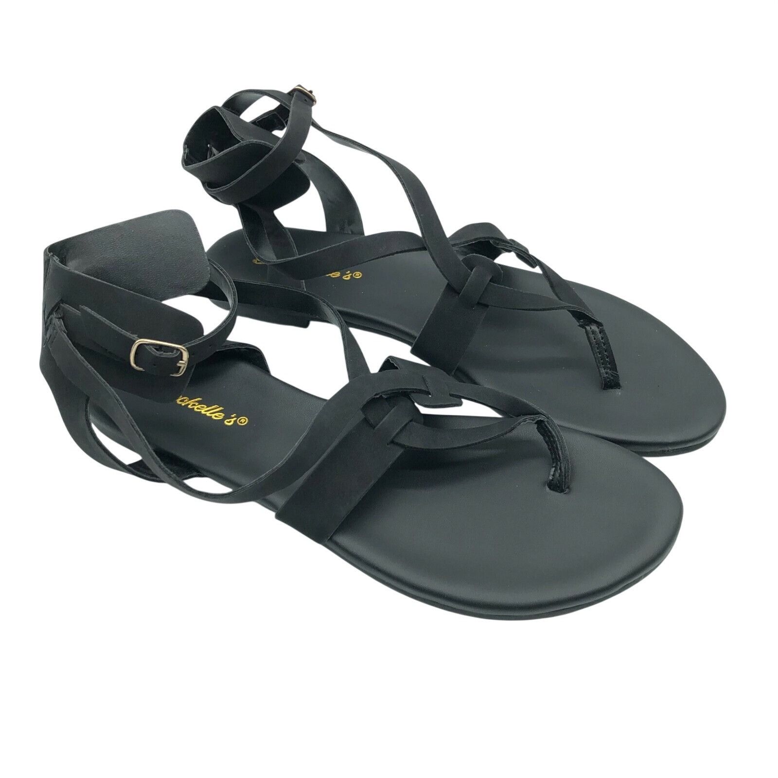 Other Breckelles Womens Sandals Strappy Ankle Strap Faux Leather B Size US 8.5 / IT 38.5 - 1 Thumbnail