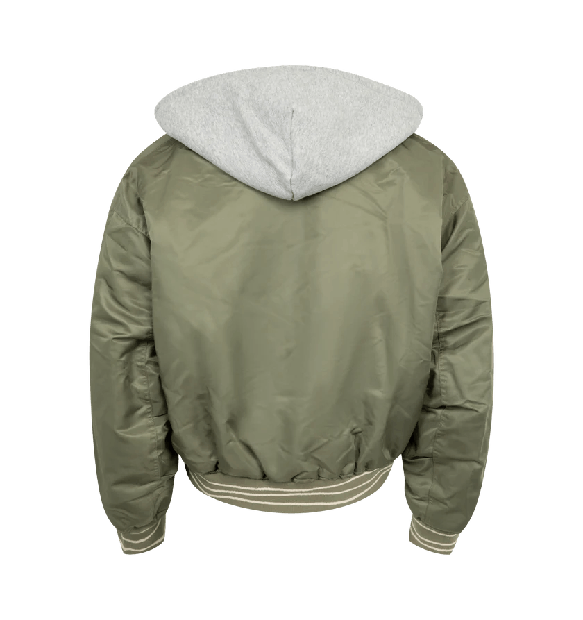 Nahmias o1h1sh11225 Nylon Hooded Bomber in Army Green Size US M / EU 48-50 / 2 - 2 Thumbnail