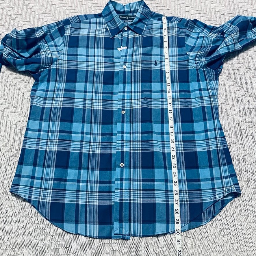 Ralph Lauren Ralph Lauren blue plaid classic fit button down Size US L / EU 52-54 / 3 - 8 Thumbnail