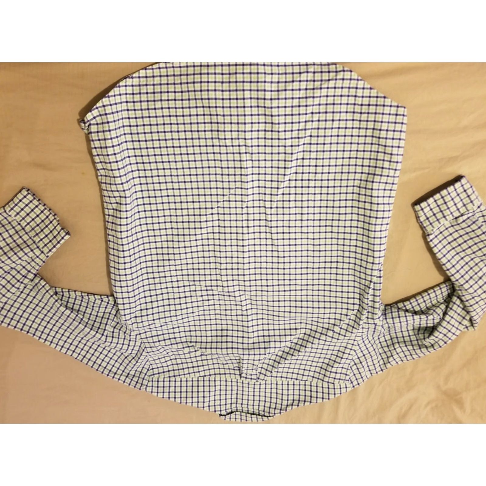 Polo Ralph Lauren Mens Polo Ralph Lauren Dress Shirt L Green Button Cotton Size 42R - 5 Thumbnail