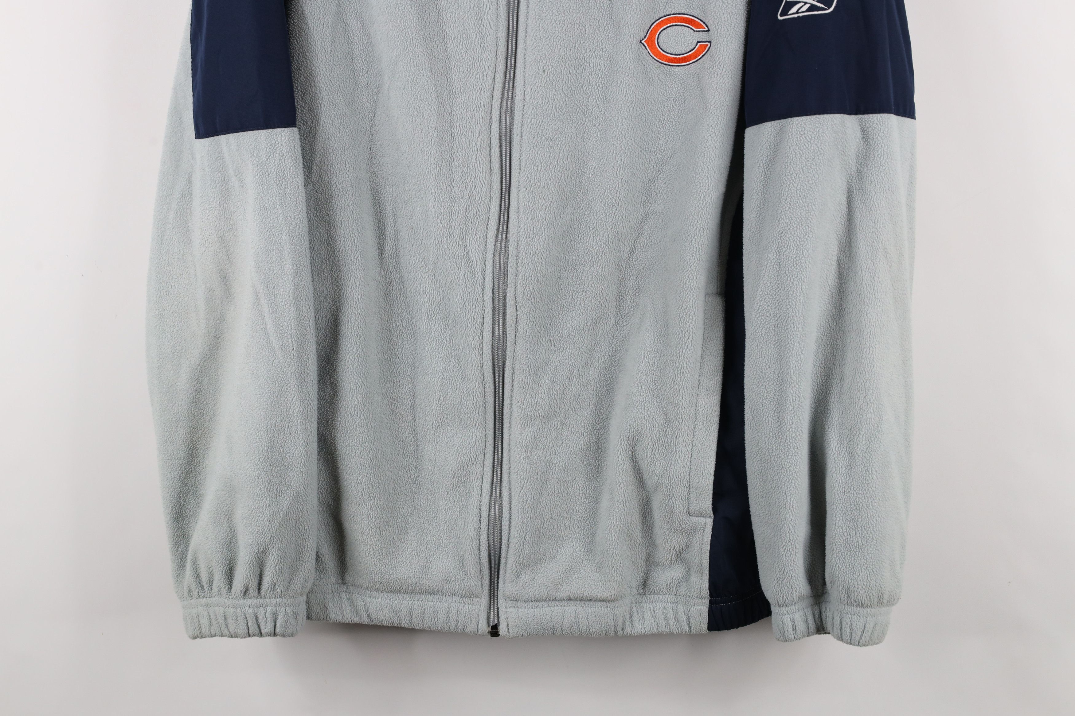 Reebok × Vintage Vintage Reebok Chicago Bears Football Fleece Jacket Gray Size US M / EU 48-50 / 2 - 3 Thumbnail