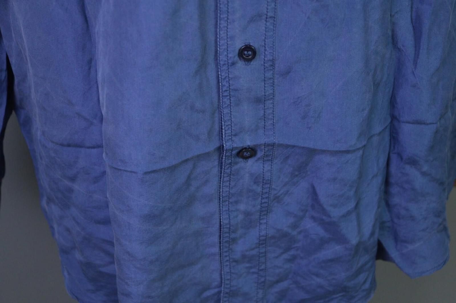 Valentino Valentino Silk Blue Button Up Pockets Overshirt Shirt Size S Size US S / EU 44-46 / 1 - 6 Thumbnail