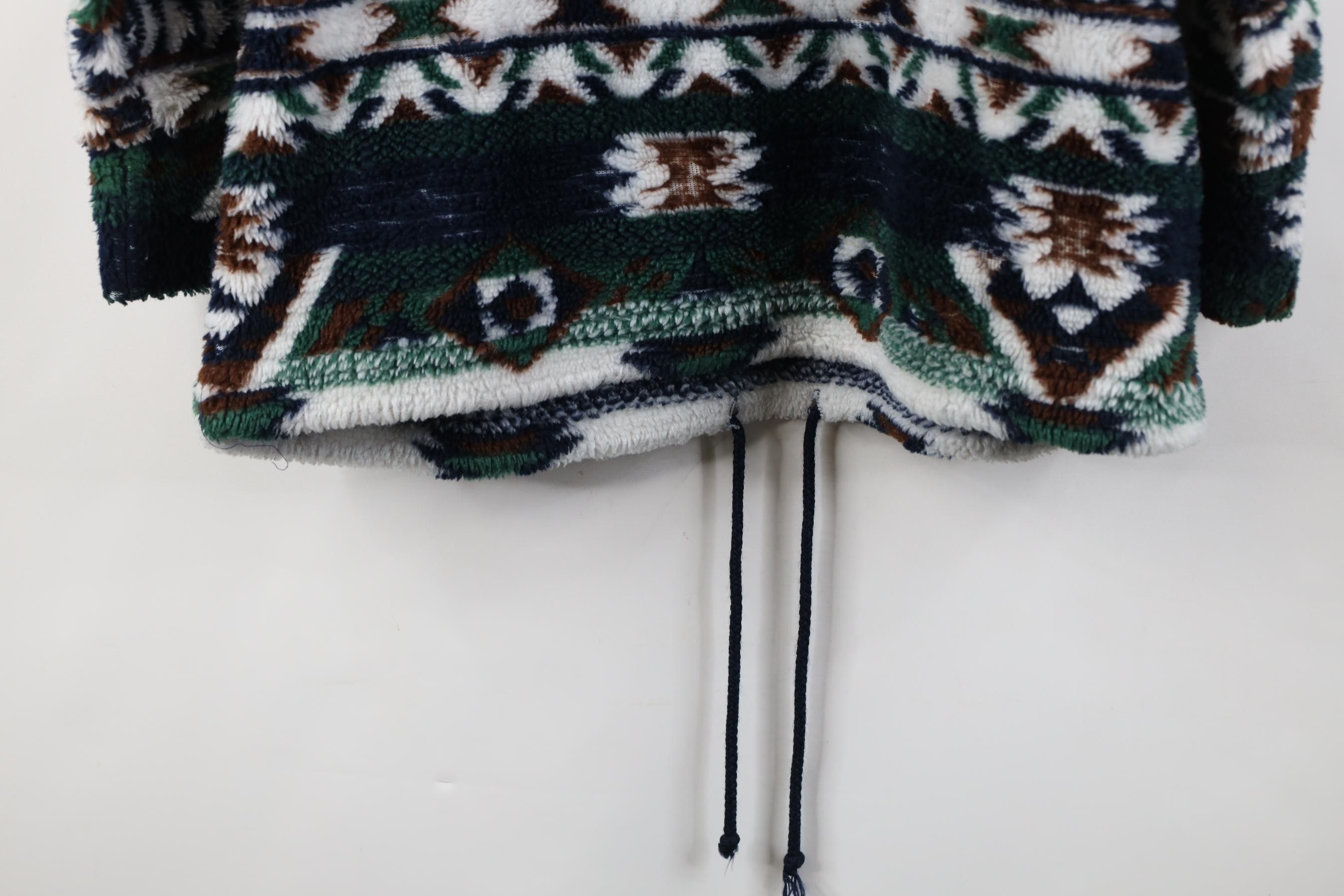Vintage Vintage 90s Streetwear Southwestern Deep Pile Fleece Sweater Size M / US 6-8 / IT 42-44 - 15 Thumbnail