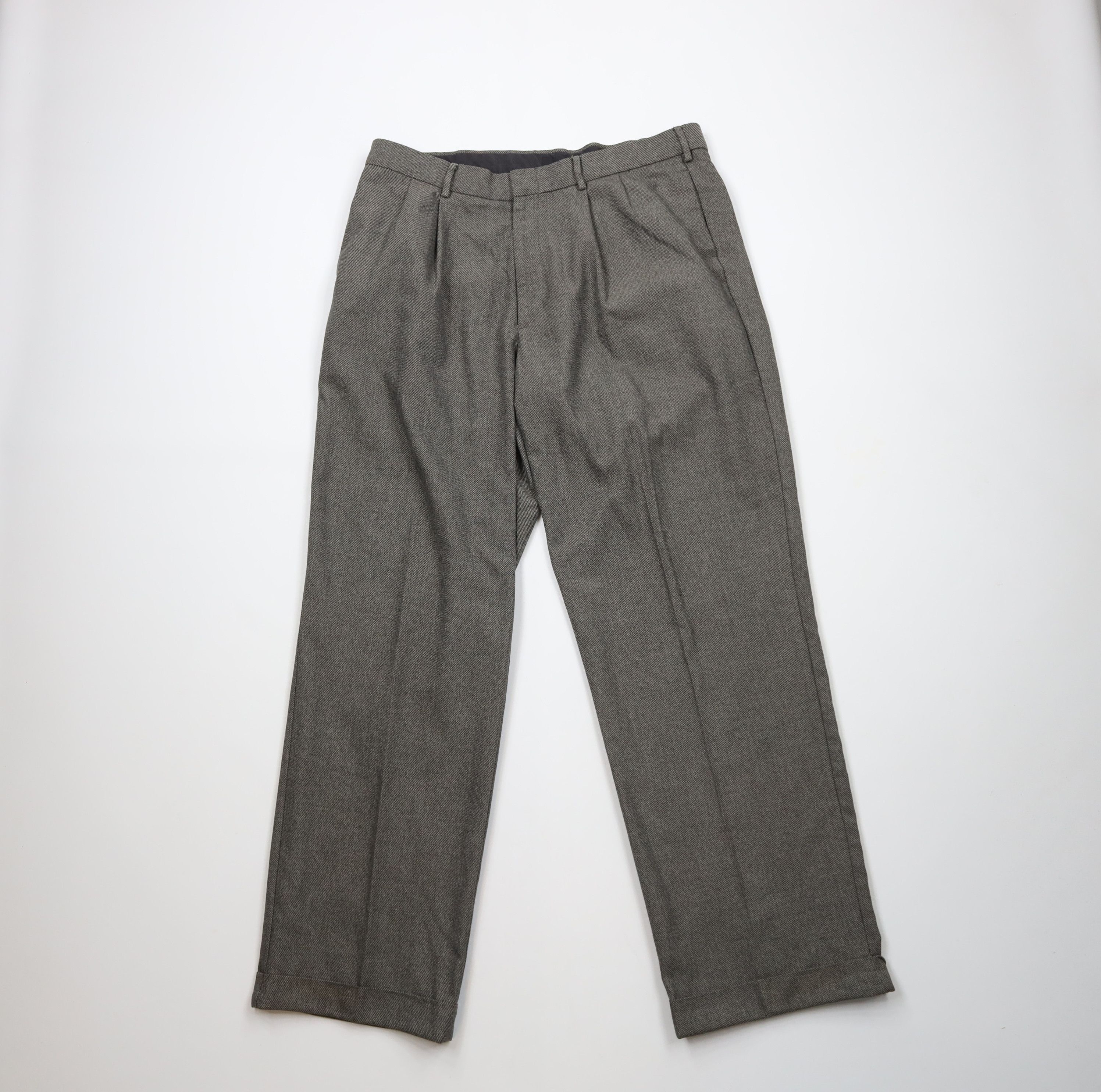 Vintage Vintage 90s Streetwear Blend Knit Wide Leg Chino Pants Gray Size US 36 / EU 52 - 1 Thumbnail