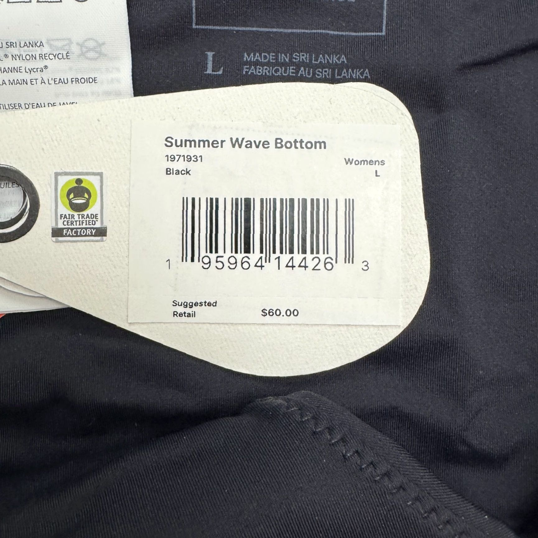 Prana prAna Swim Bottom Women L Black Bikini Bottom NWT Beach Beachwear Active Swimwear Classic Women L Black PrAna Bottoms NWT Size 36" / US 14 / IT 50 - 4 Thumbnail