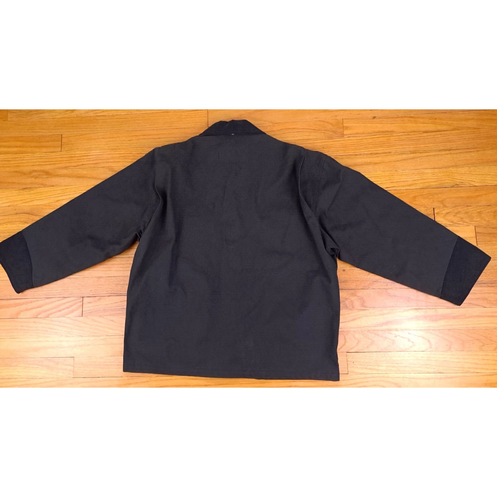 Denime VINTAGE Deuces And Jacks Black Heavy Denim Full Button Bomber Jacket L Mens Dinosaur? Size US L / EU 52-54 / 3 - 6 Thumbnail