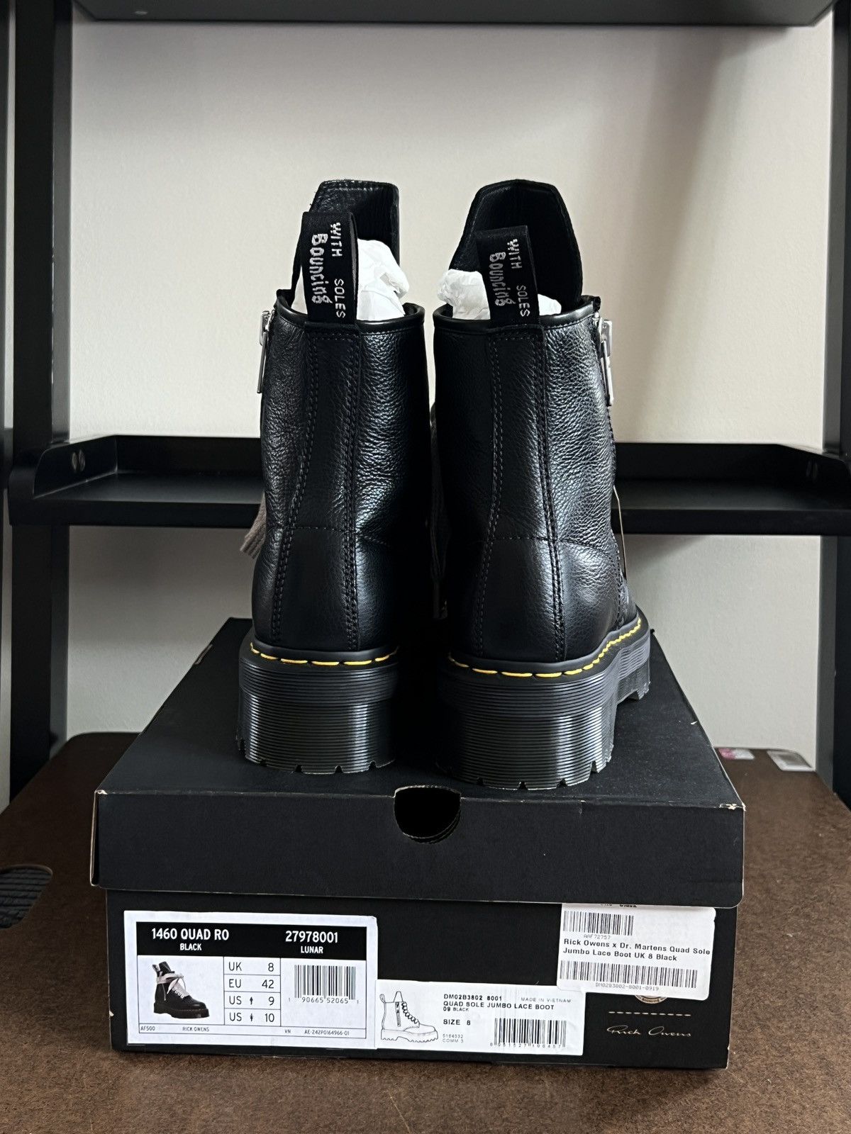 Dr. Martens × Rick Owens Rick Owens x Dr. Martens Quad Sole Jumbo Lace Boot Size US 9 / EU 42 - 5 Thumbnail