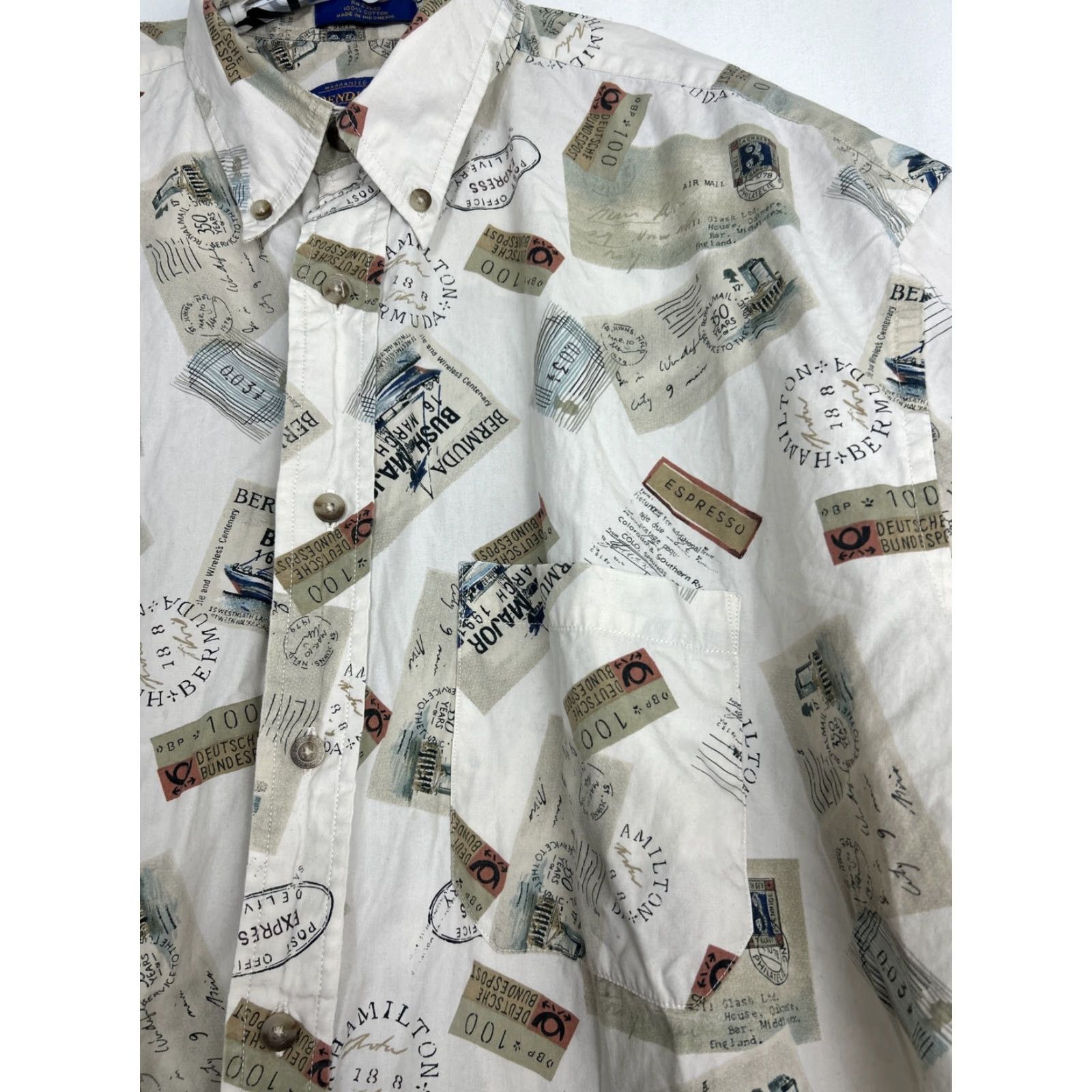 Pendleton Pendleton Vacation Shirt All Over Print Bermuda Espresso Men's Size Large Size US L / EU 52-54 / 3 - 7 Thumbnail