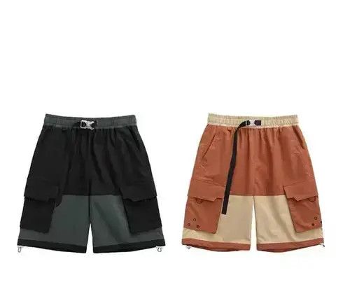 VIBE 20SS Indigo Union Beige Outdoor Two Tone Shorts Size US 32 / EU 48 - 2 Thumbnail
