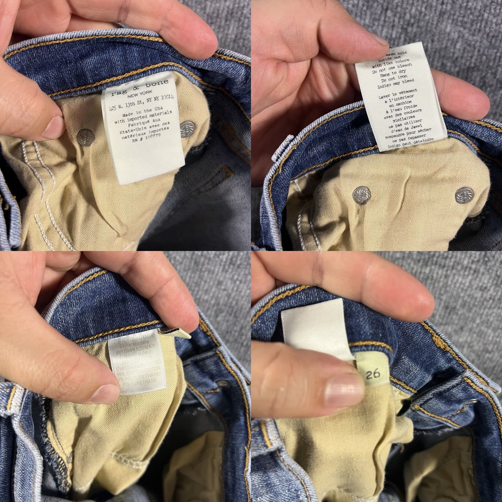 Rag & Bone rag & bone Jeans Women's Jeans 26 Blue Denim Medium Wash Distressed 10 Inch Crop Flare Size 26" / US 2 / IT 38 - 9 Thumbnail