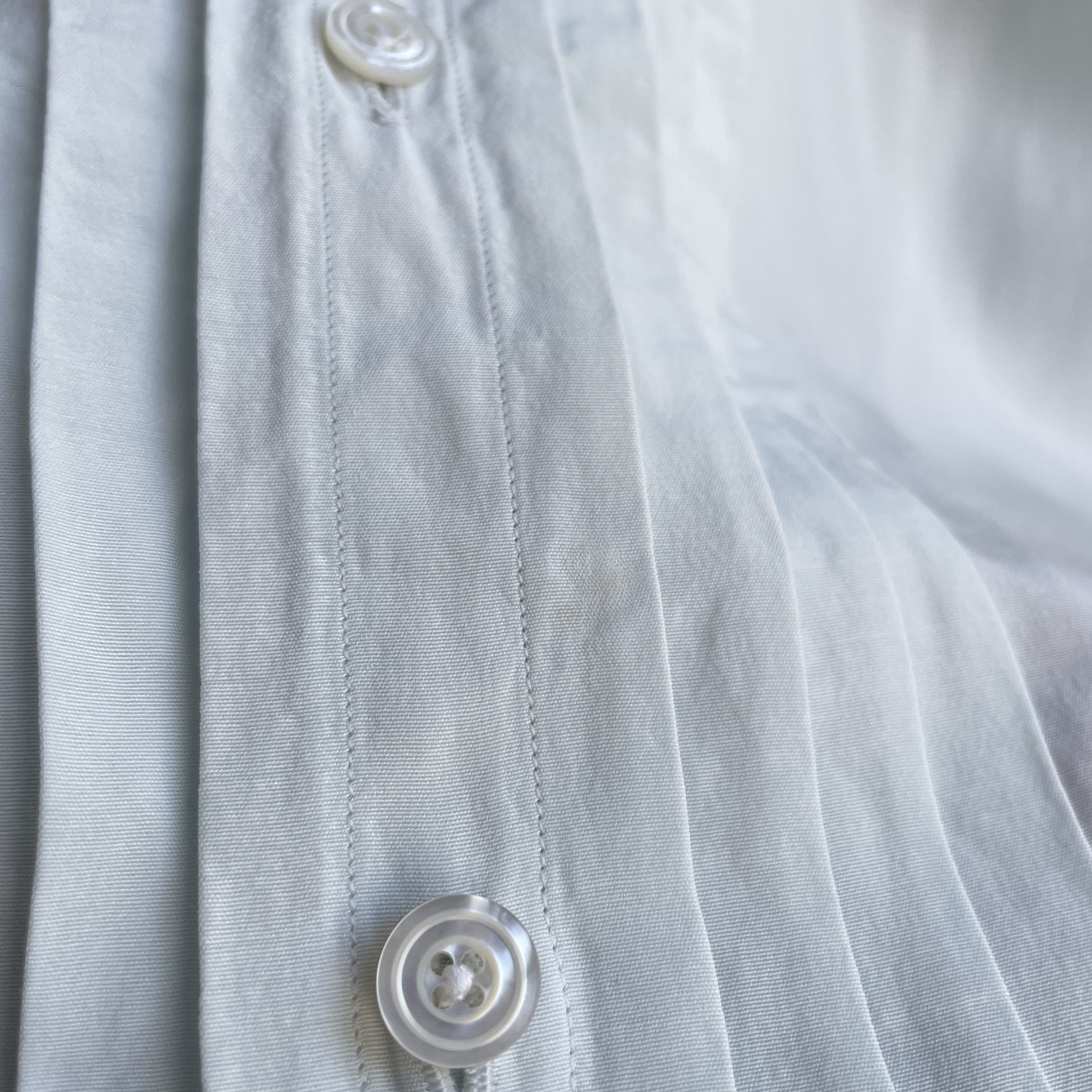 Tom Ford Tom Ford Mint Green Cotton Silk Pleated Tuxedo Shirt Size 54R - 9 Thumbnail