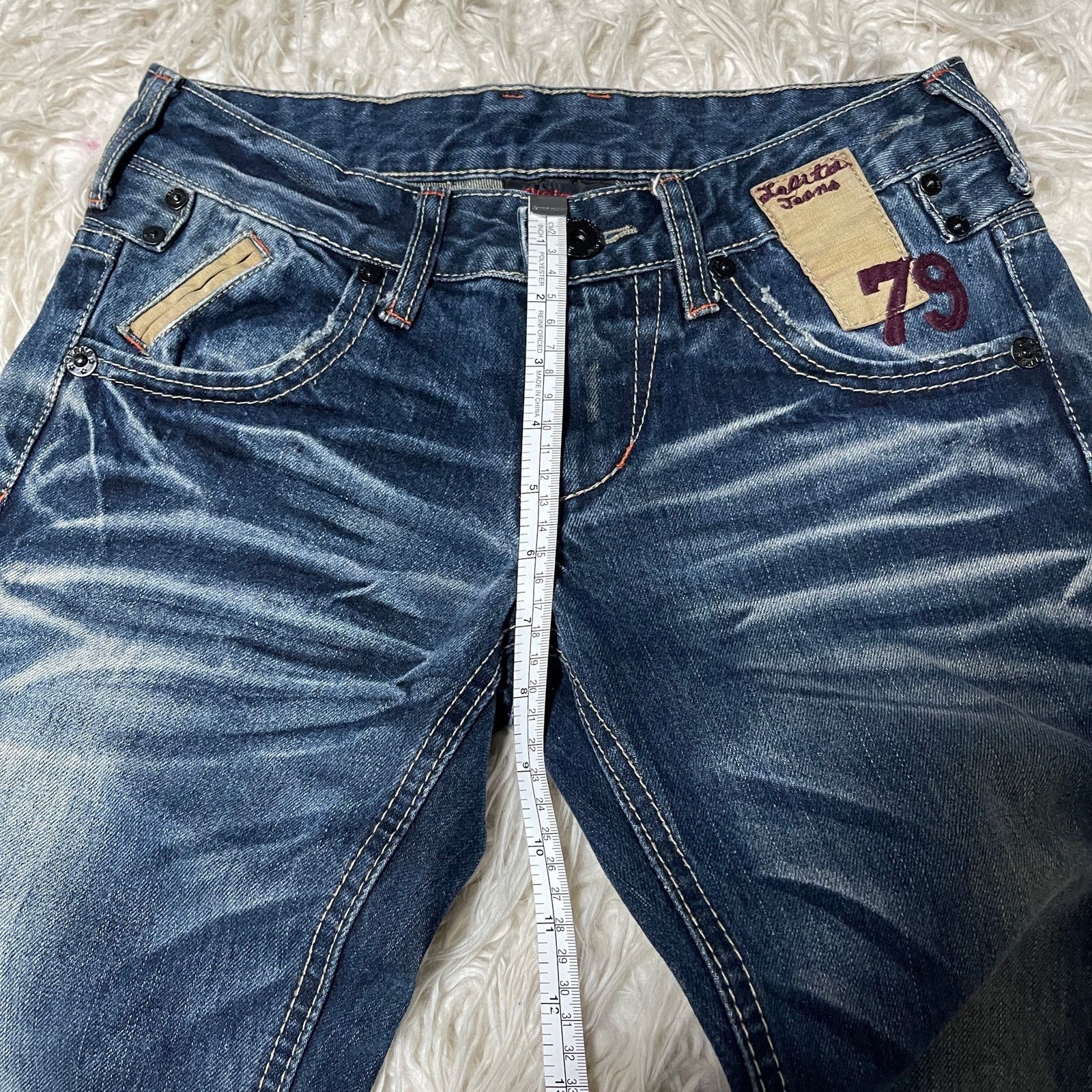 If Six Was Nine Vintage Faded Wash Japanese Brand Low-rise Denim Jeans Blue Size 28" / US 6 / IT 42 - 16 Thumbnail